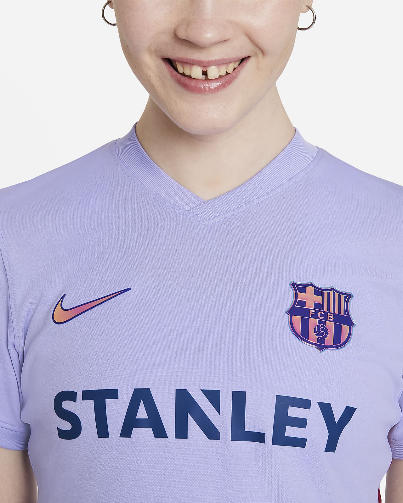 Maillot de football Nike Dri-FIT FC Barcelona 2021/22 Stadium Extérieur  pour Femme. Nike FR
