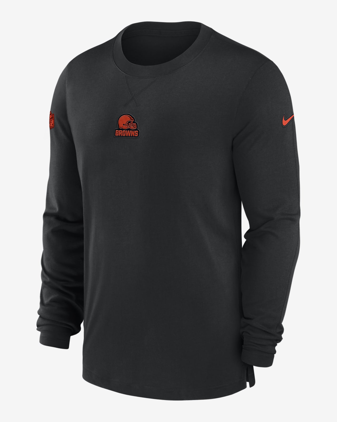 Cleveland Browns Sideline Men's Nike Dri-FIT NFL Long-Sleeve Top.