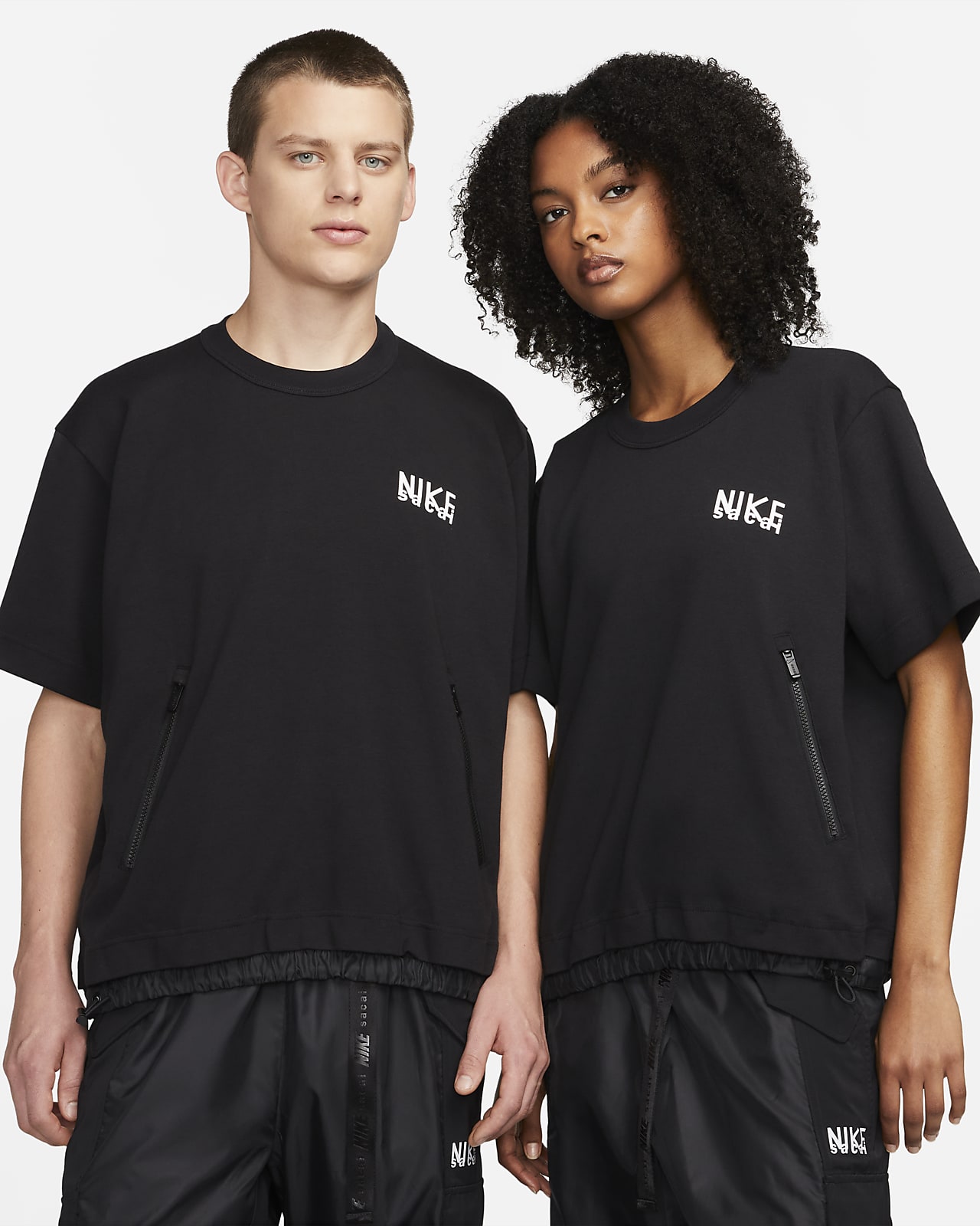 NIKE x sacai wmns tee Black XL - Tシャツ(半袖/袖なし)