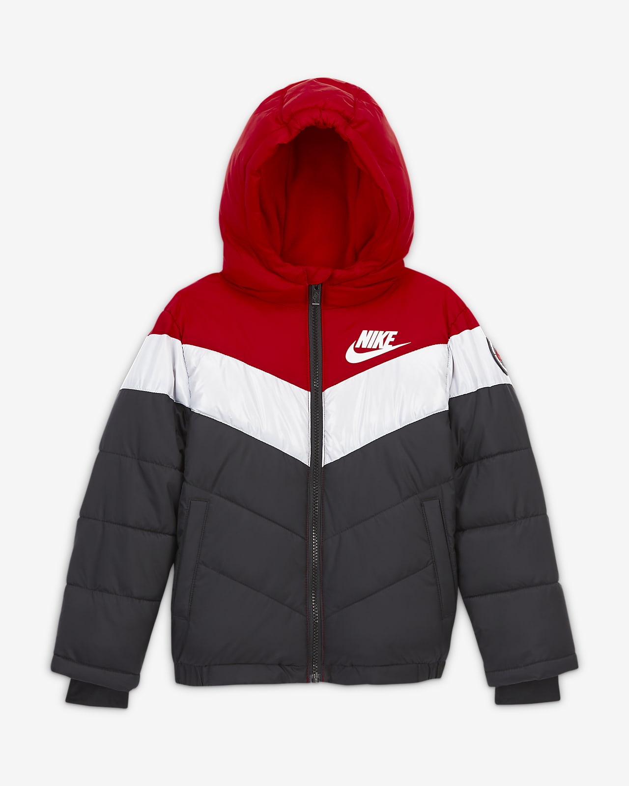 nike colorblock hooded track jacket