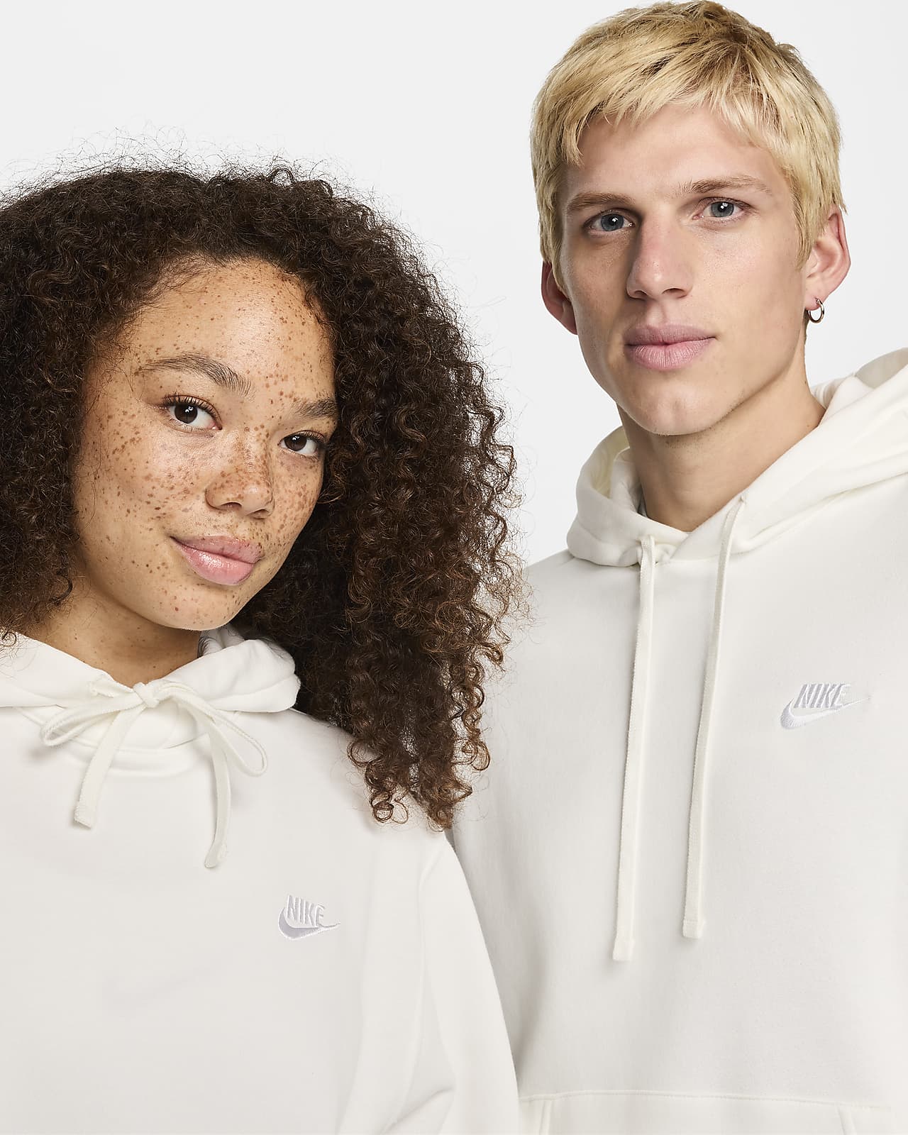 Nike Sportswear Club Fleece Lined Full-Zip Hoodie Navy / White