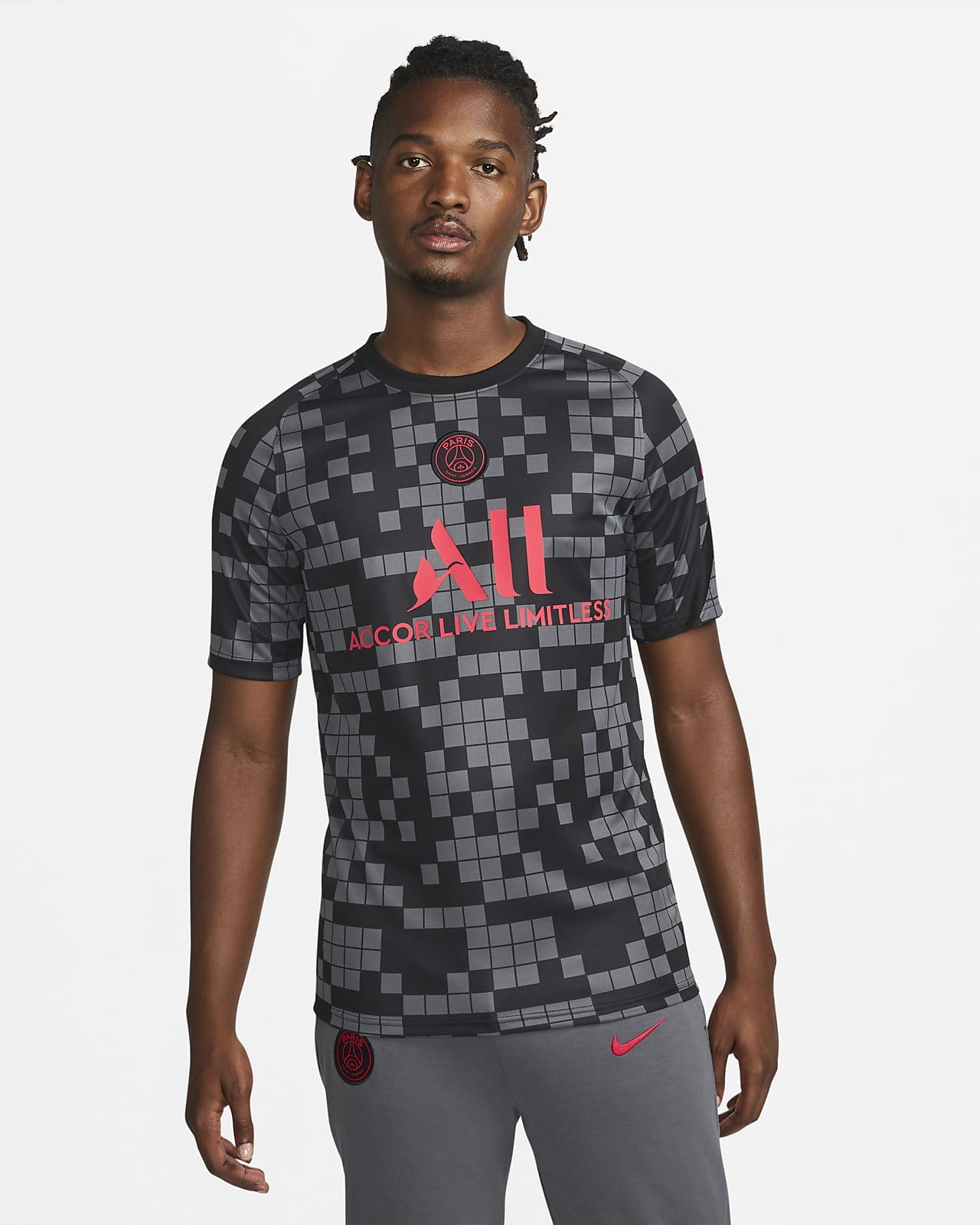 Playera de fútbol para antes del partido para hombre Nike Dri-FIT Paris  Saint-Germain. Nike MX