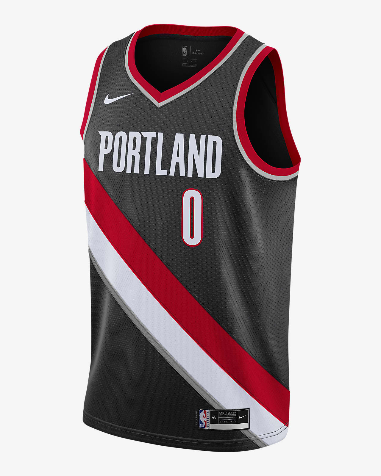 Camiseta Nike NBA Swingman Damian Lillard Trail Blazers Icon Edition 2020
