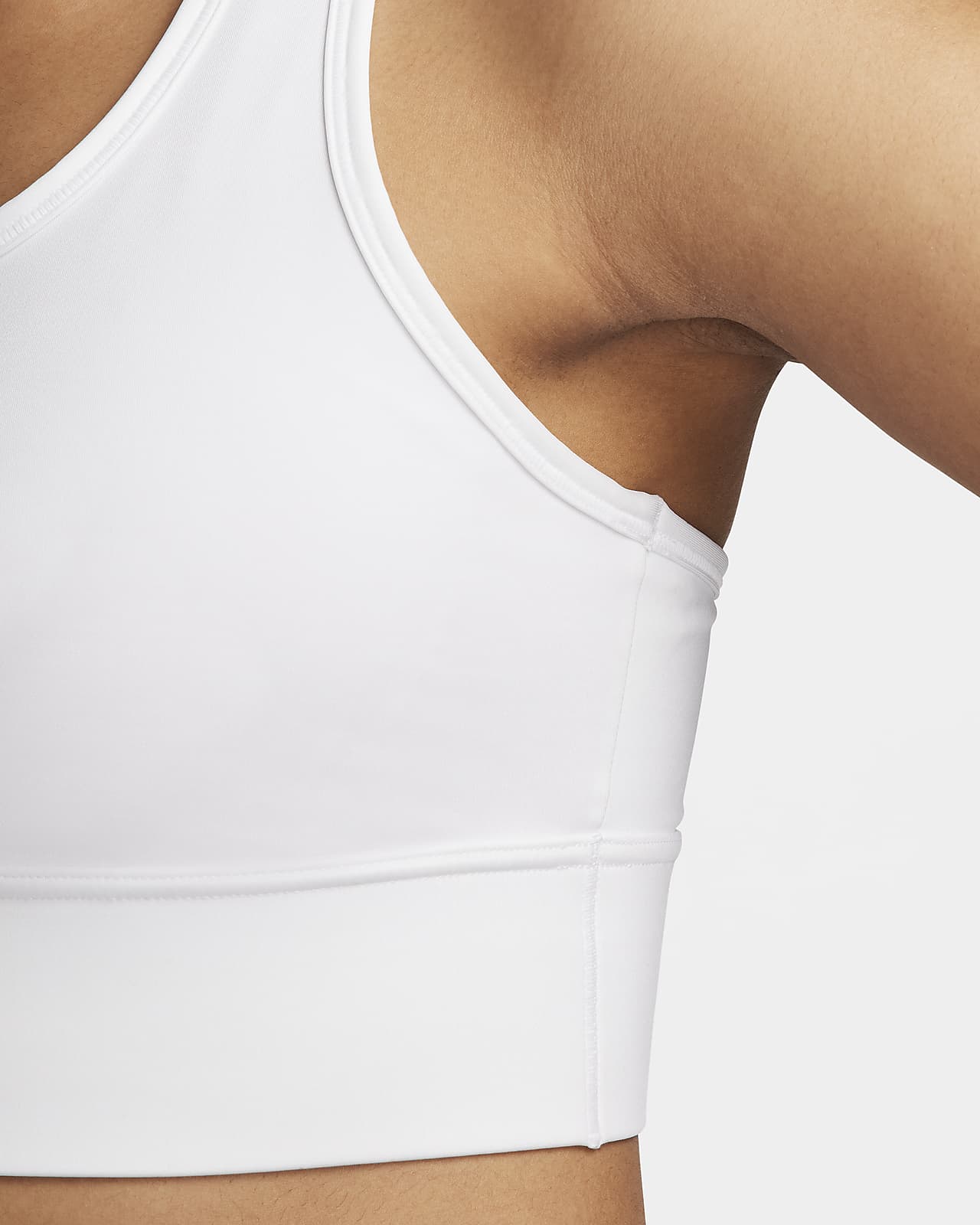 NIKE Women's Medium-Support Non-Padded White Sports Bra – FOUDYS