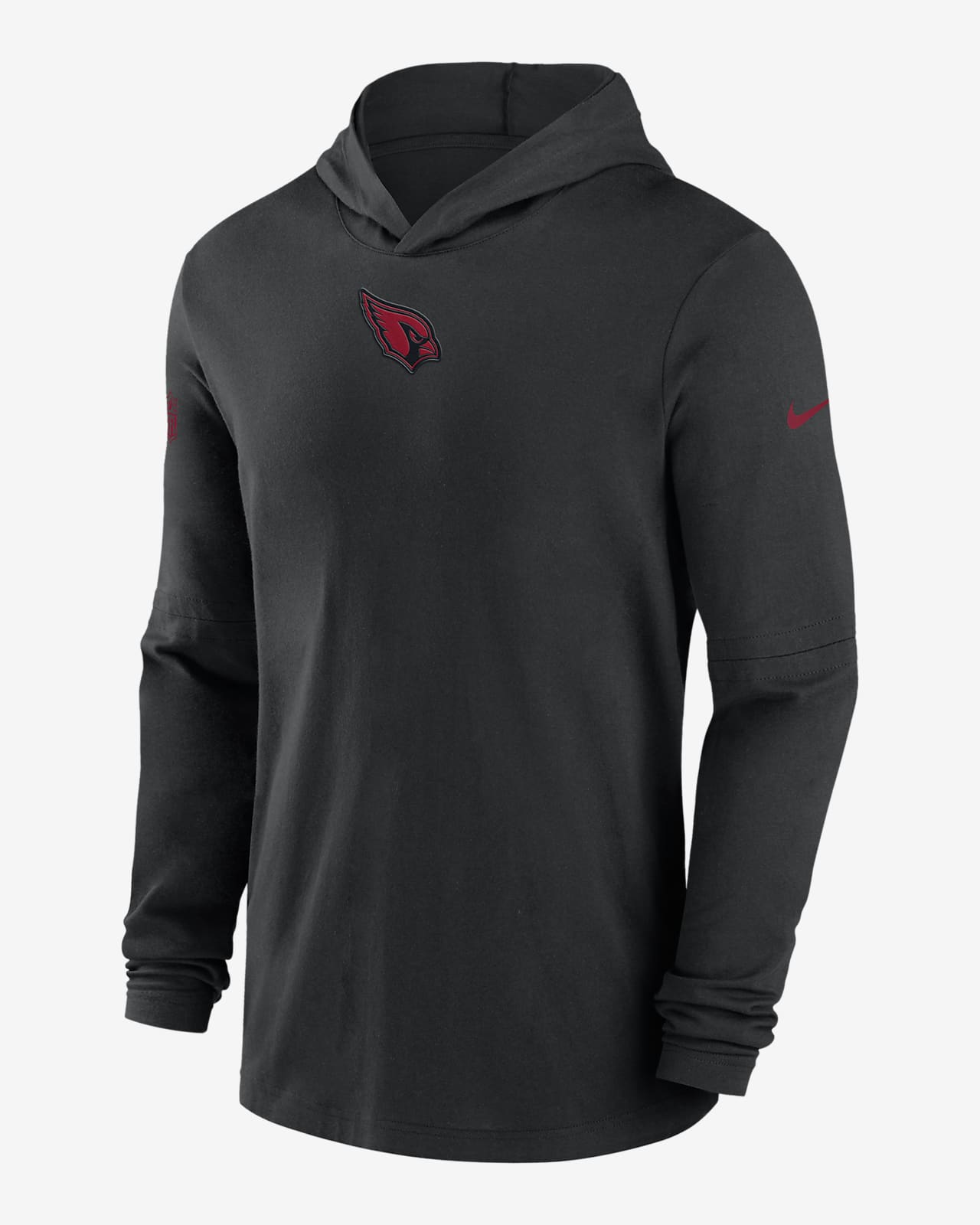 Arizona Cardinals Sideline Men’s Nike Men's Dri-Fit NFL Long-Sleeve Hooded Top in Black, Size: Small | 00MQ00A9C-PKB