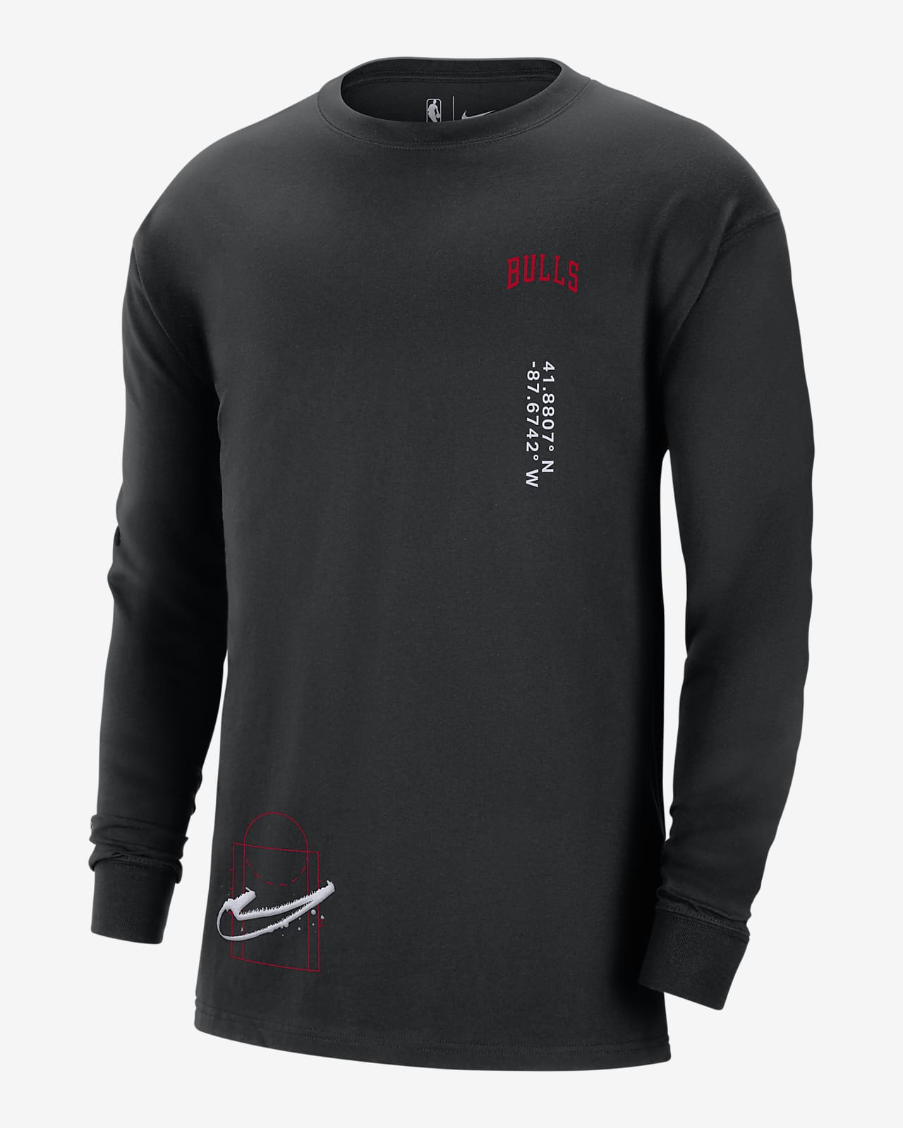 Memphis Hustle Nike NBA Authentics Dri-Fit Long Sleeve Shirt Men's used Black/Red LT LT