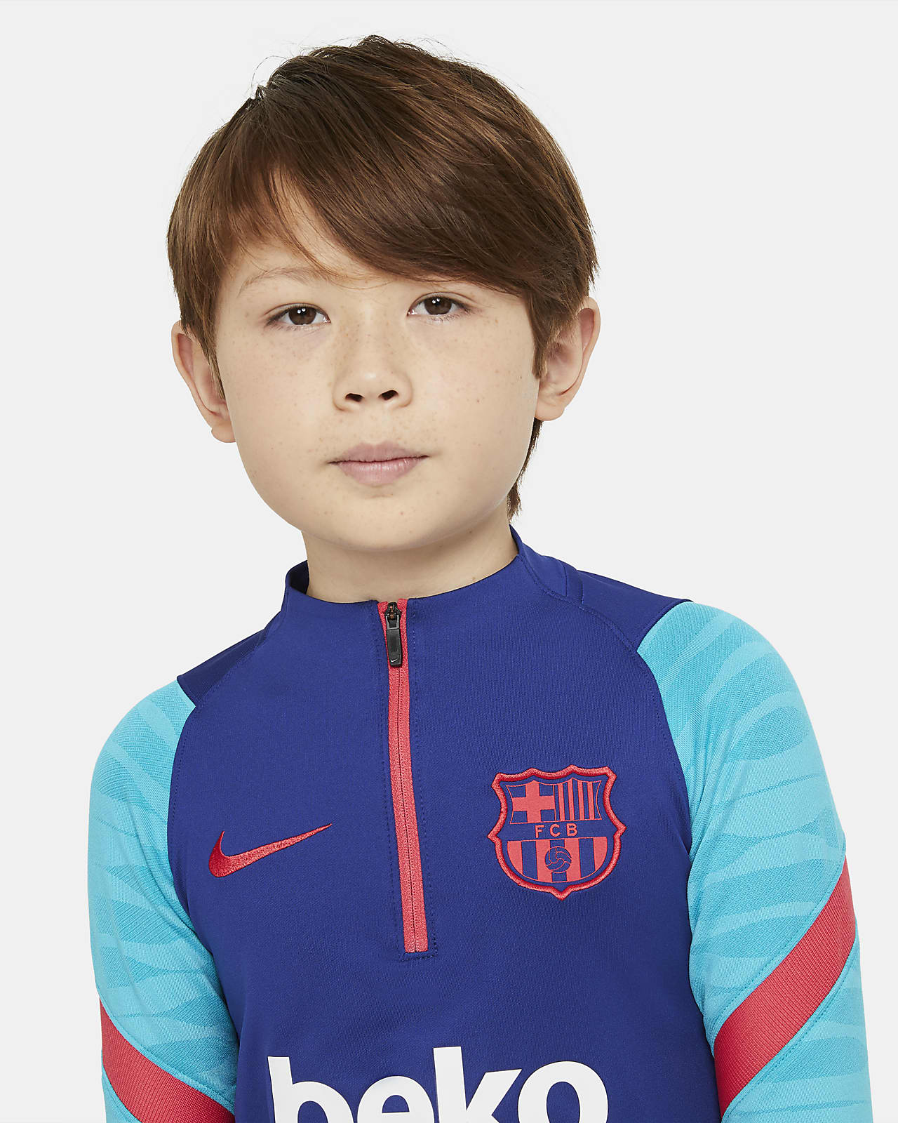 Maglia da calcio per allenamento a manica lunga FC Barcelona Strike -  Ragazzi. Nike CH