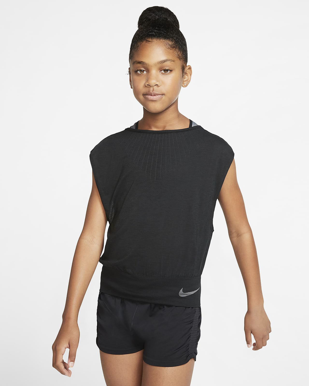 Nike vendbar treningsoverdel til store barn (jente). Nike NO Barn Trening & studio Overdeler og T skjorter. Nike NO