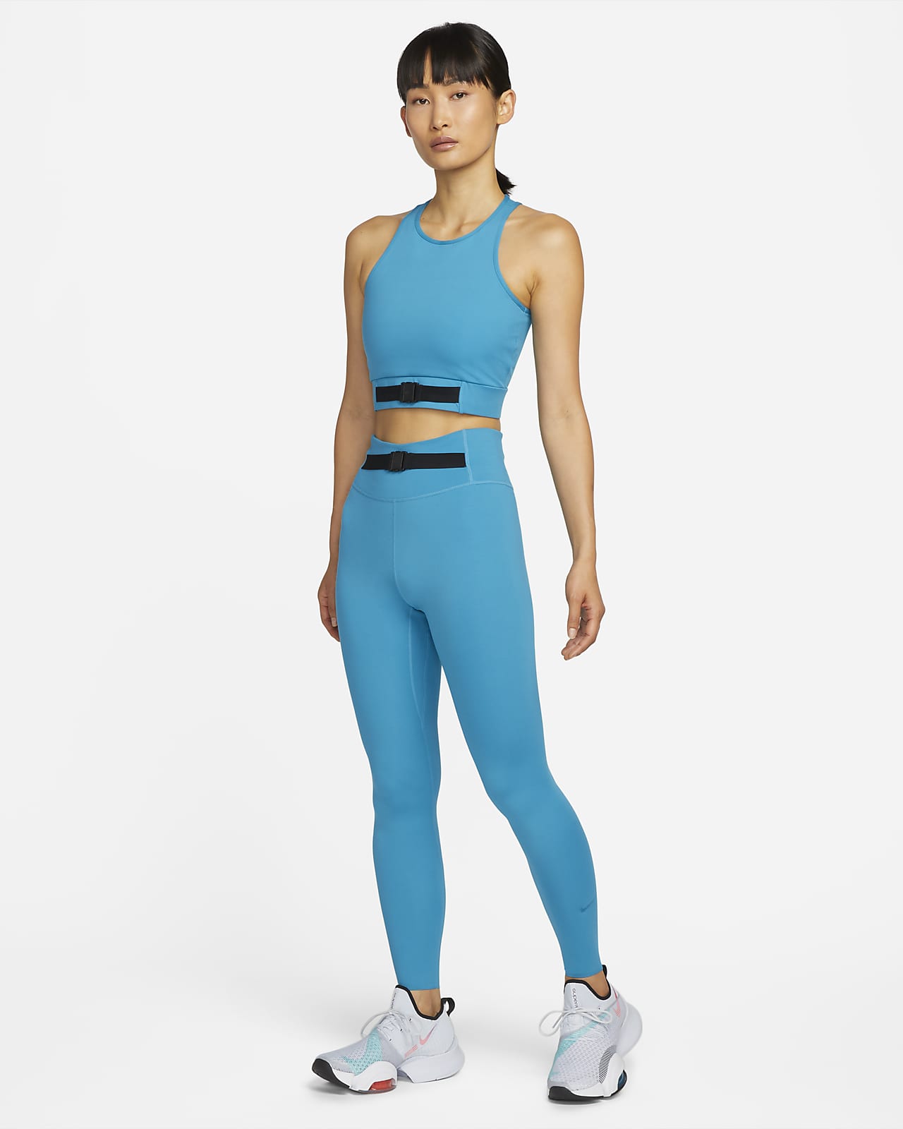 NEW Women's Nike One Dri-FIT Leggings, XS Short, Cerulean Blue Green