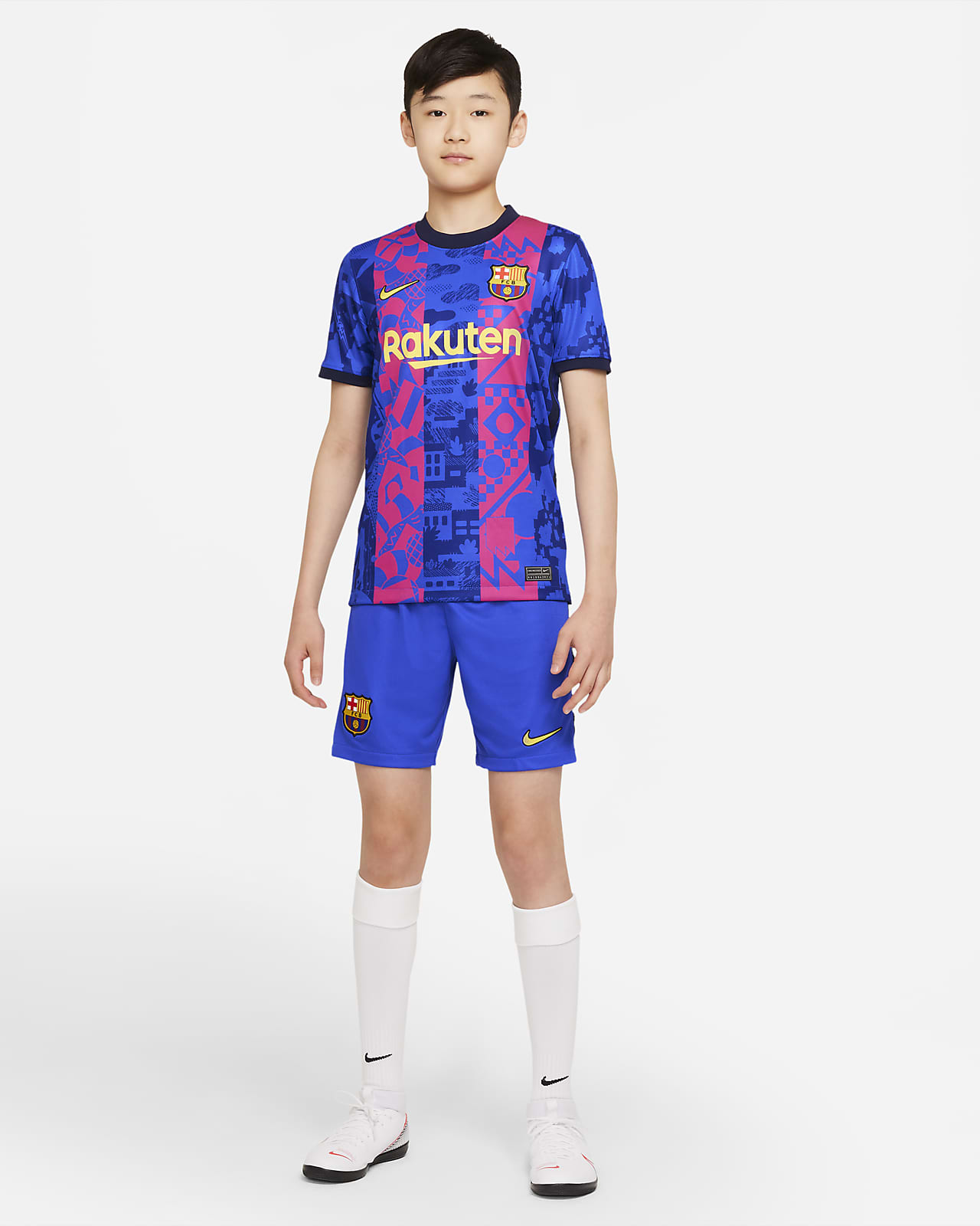 Tercera equipación Stadium FC Barcelona 2021/22 Pantalón corto de fútbol  Nike Dri-FIT - Niño/a. Nike ES