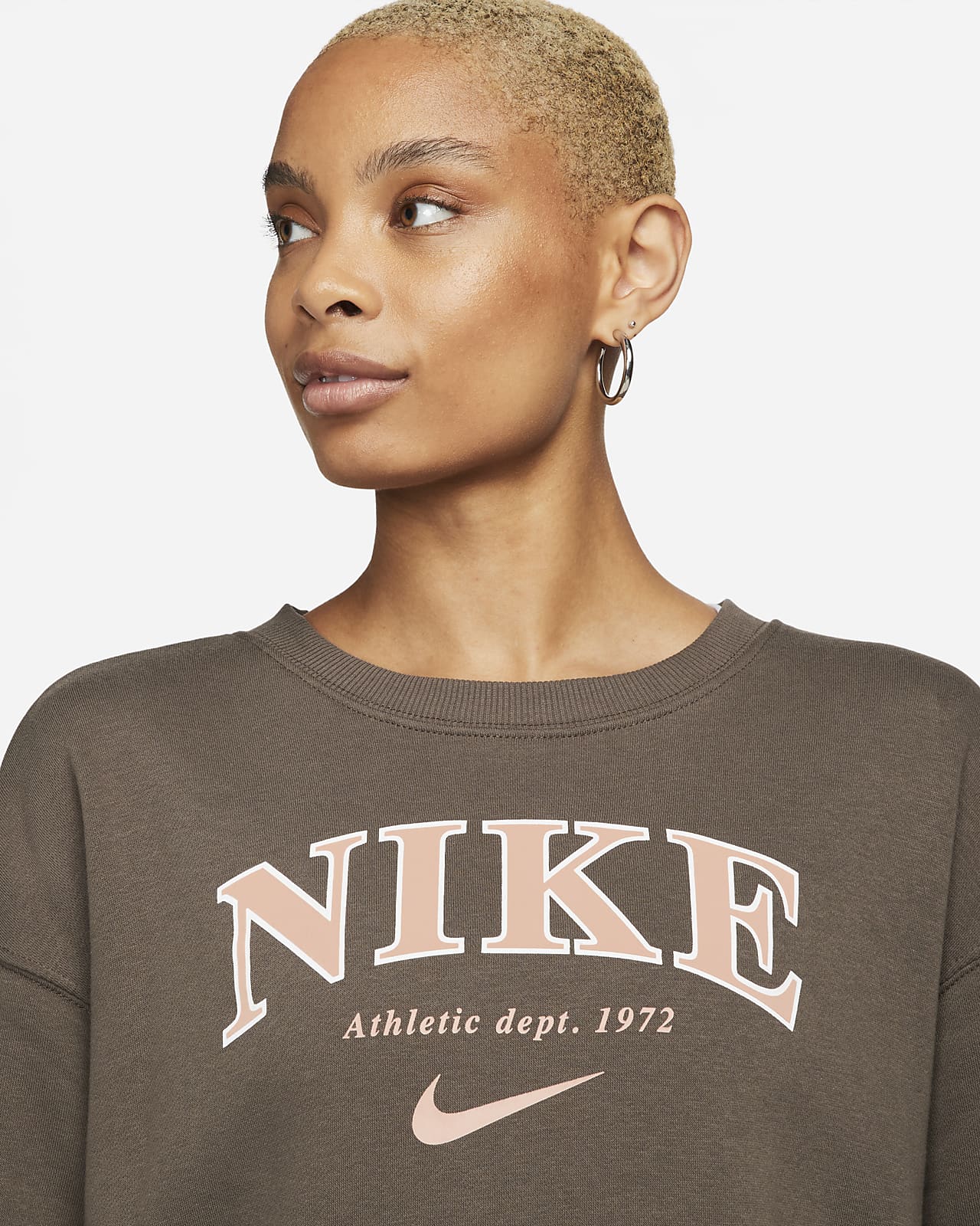 Nike Sportswear Phoenix Fleece Sudadera de chándal de cuello redondo oversize - Mujer. ES