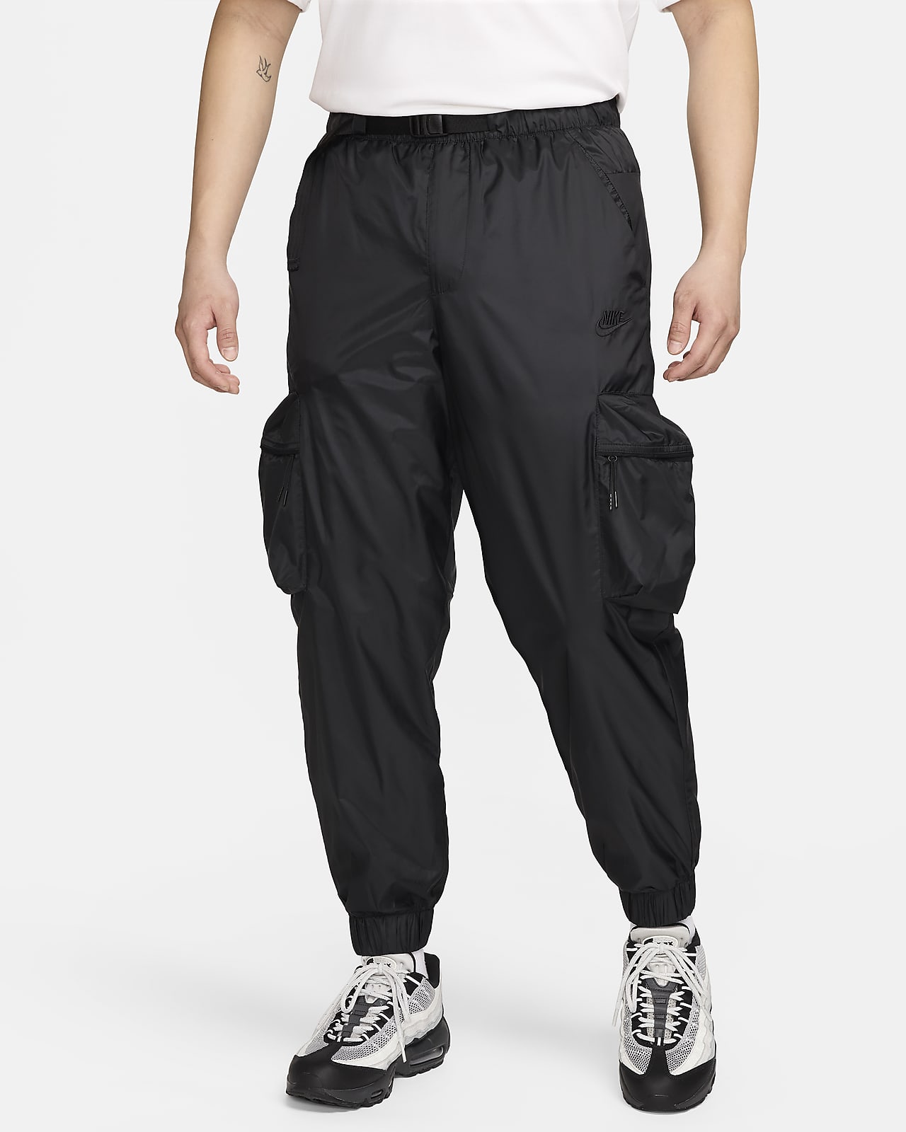 Nike Black Baggy Fit Mesh Lined Track Pants Size 2XL unisex