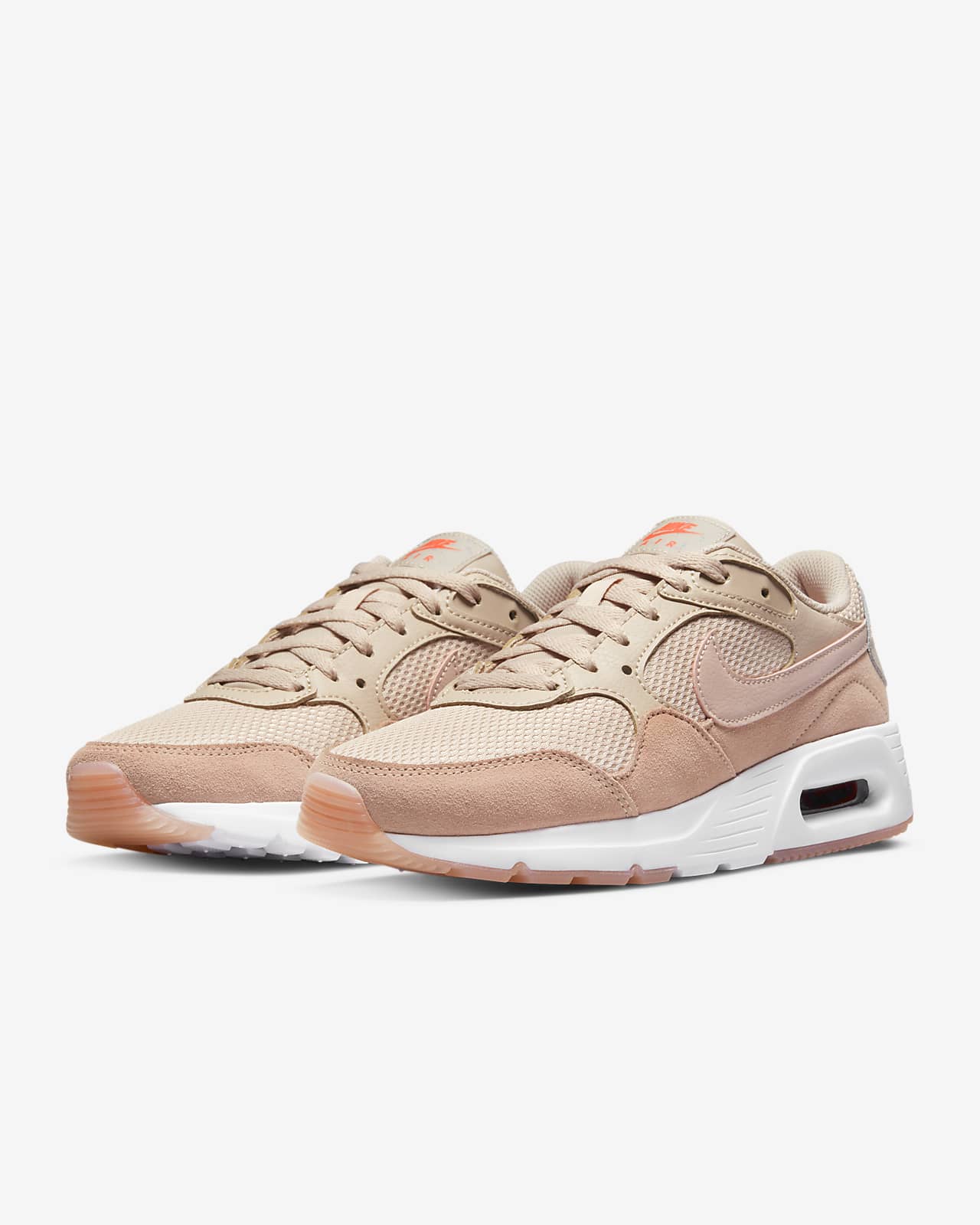 NIKE AIR MAX SC Womens CW4554-201 (Fossil Stone/Pink OXFOR), Size 9.5 