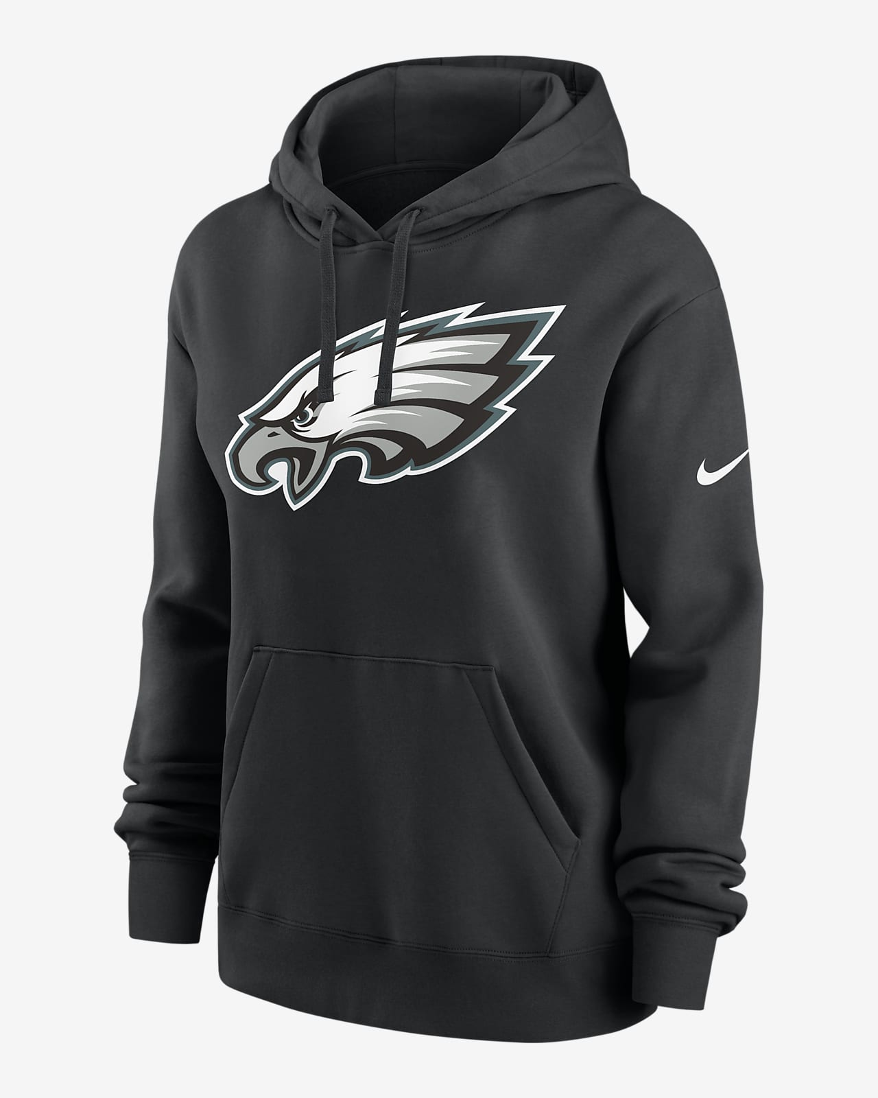 Nike Women's Logo Club (NFL Philadelphia Eagles) Pullover Hoodie in Black, Size: Small | 00Z500A86-D9C