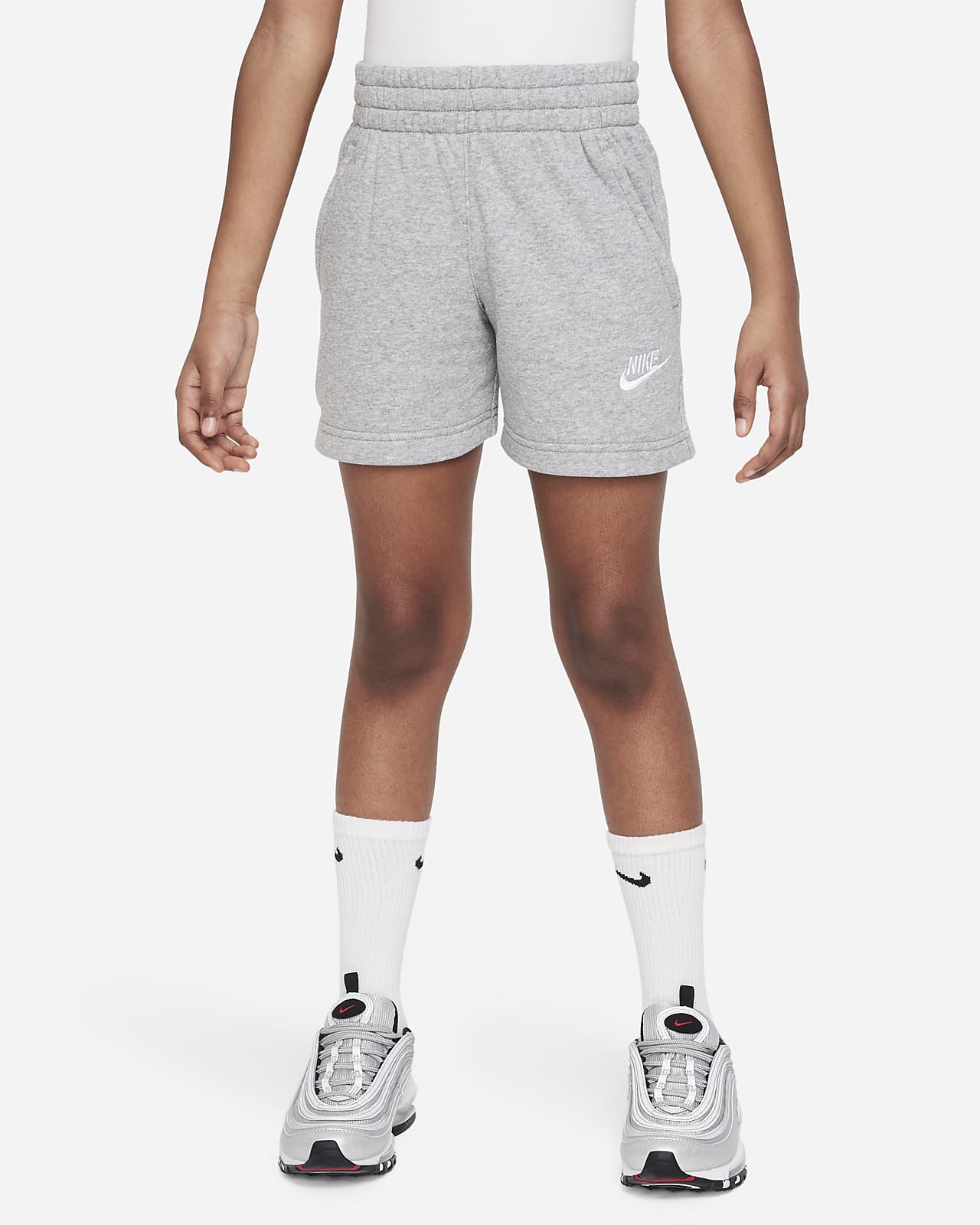Shorts i sweatshirttyg Nike Sportswear Club Fleece 13 cm för ungdom (tjejer)