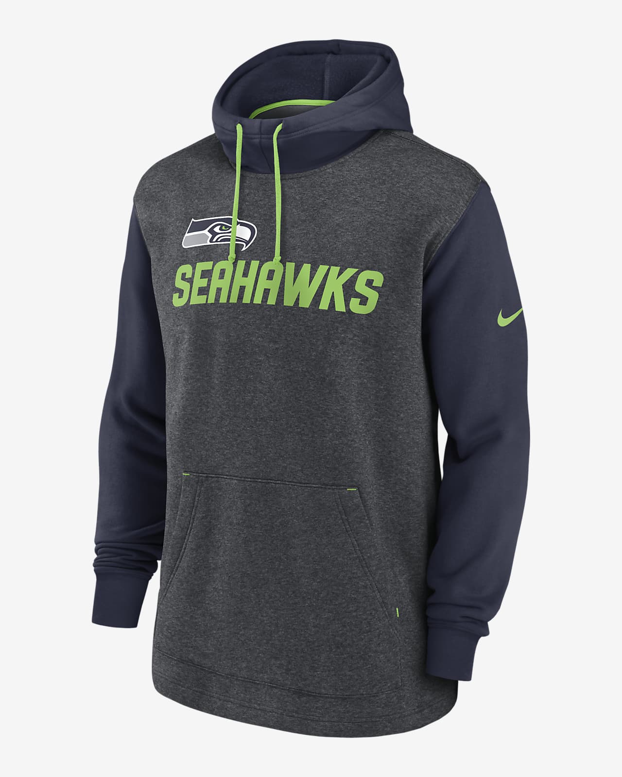 Nike Men's Surrey Legacy (NFL Seattle Seahawks) Pullover Hoodie in Grey, Size: 2XL | NKZAEH4878-0YT