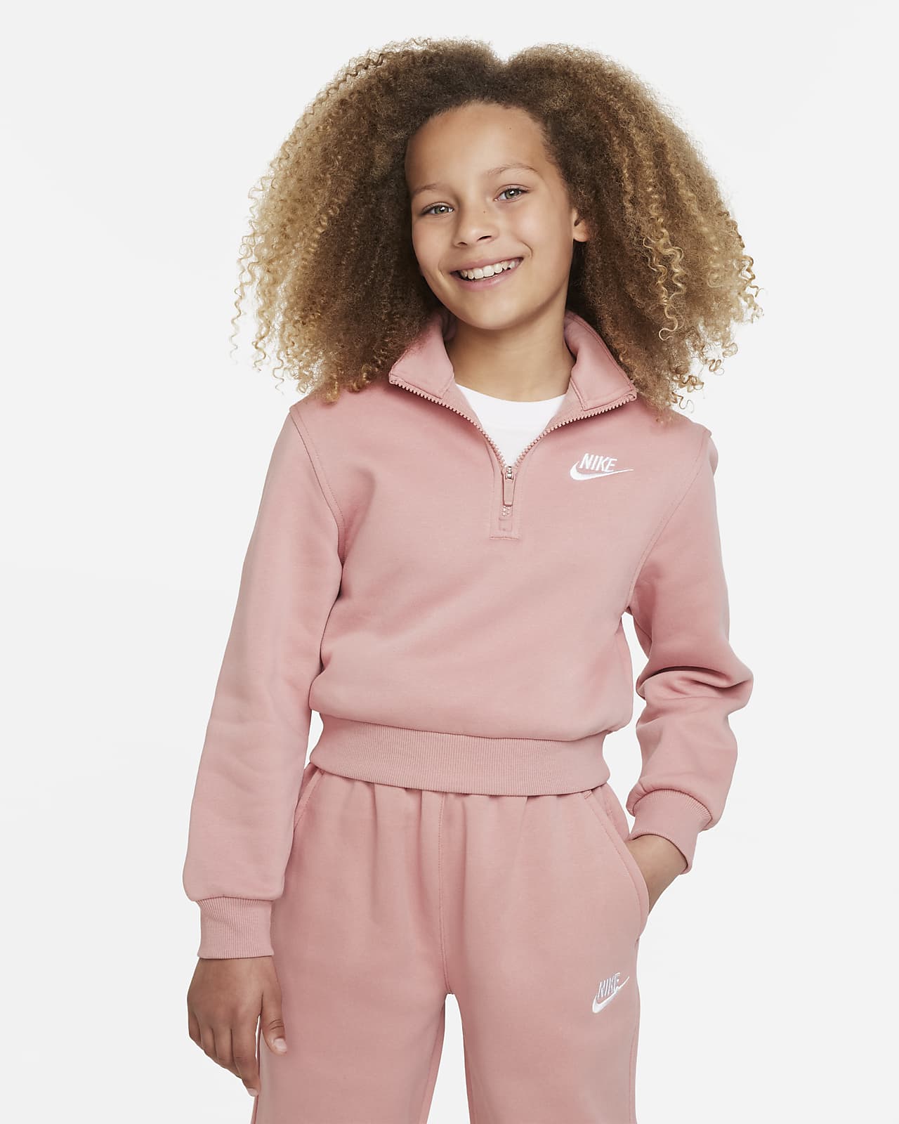 volwassen Ass Reciteren Nike Sportswear Club Fleece Big Kids' (Girls') 1/2-Zip Long-Sleeve Top. Nike .com