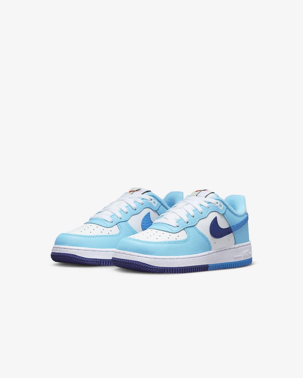 NIKE AIR FORCE 1 LOW 82 WHITE/BLUE - SNEAKERS CHILDREN