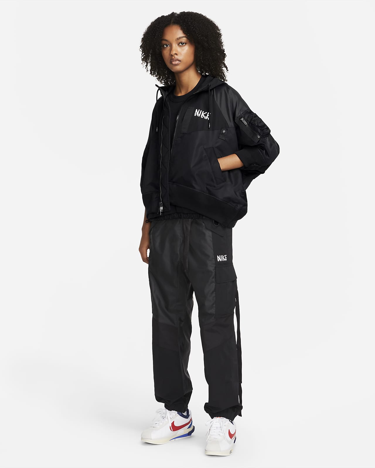 Nike x sacai Women's Full-Zip Hooded Jacket. Nike.com