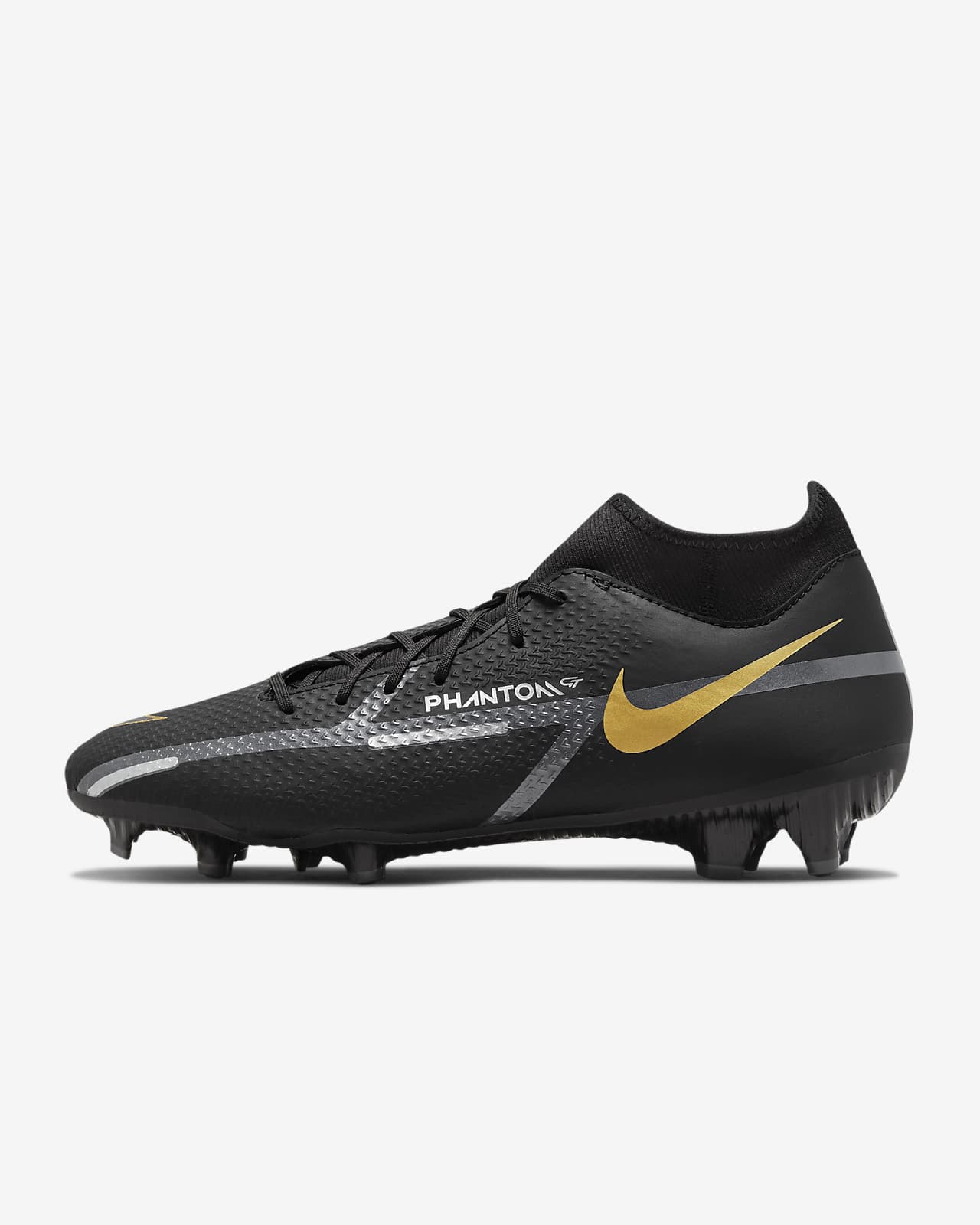 chuteira nike phantom 2022 preta e dourada