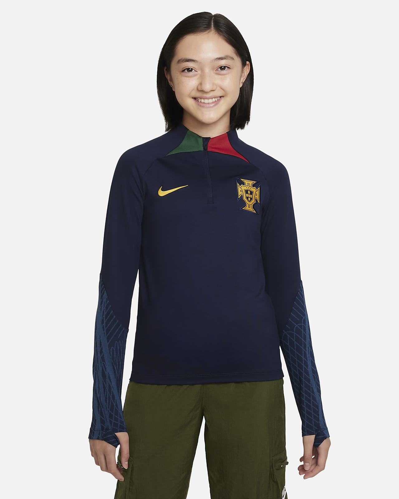 Portugal Strike Nike Dri-FIT knit voetbaltrainingstop voor kids