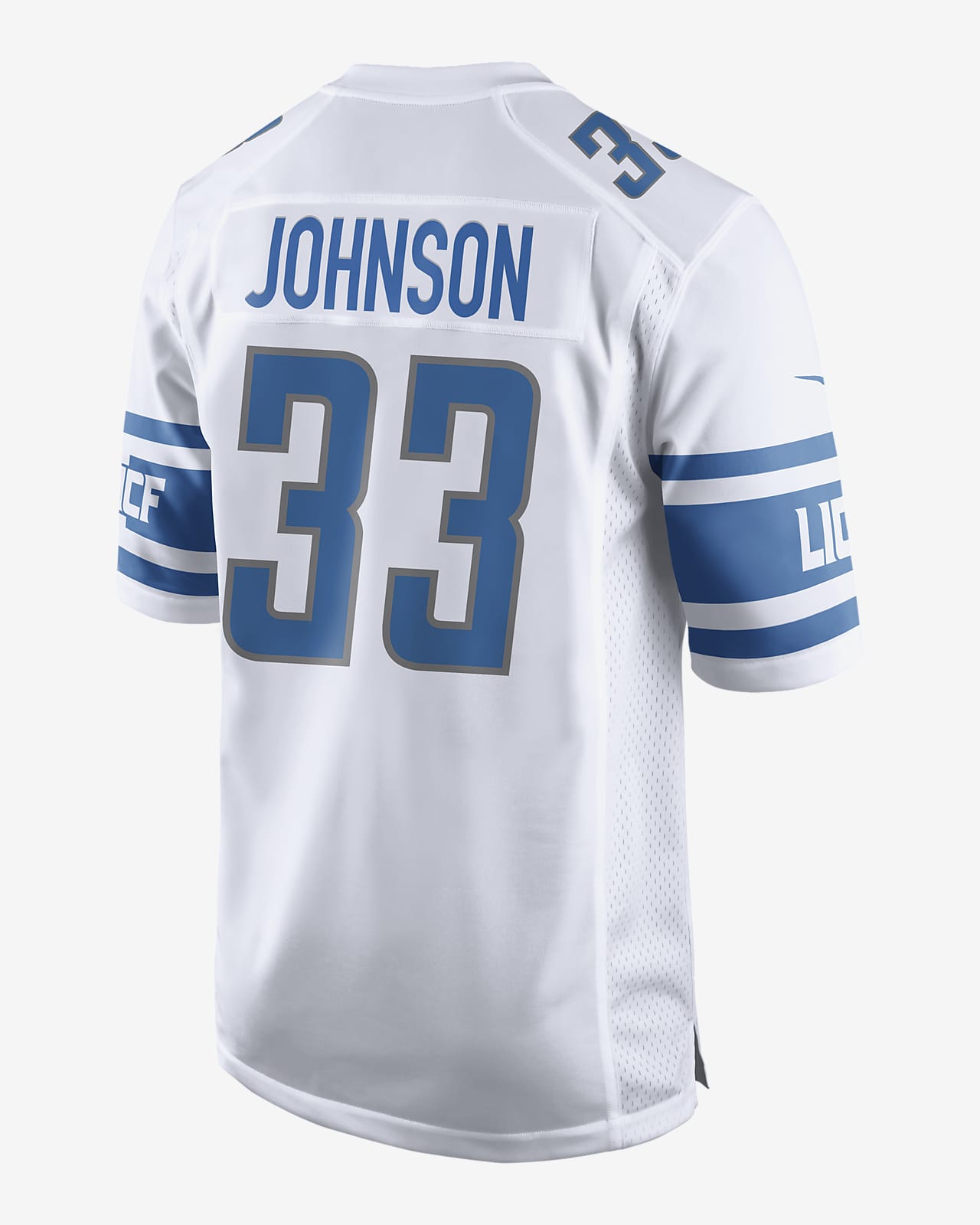 NFL Detroit Lions (Kerryon Johnson) Men's Game Football Jersey