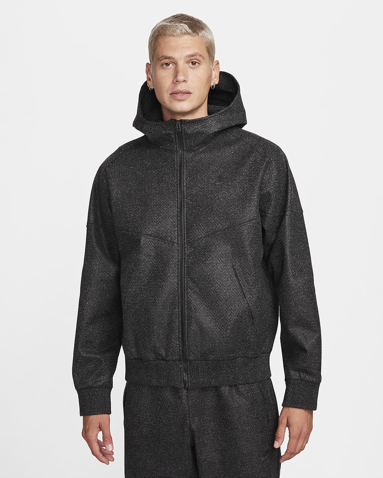 adidas Originals multi logo hoodie in black space tech