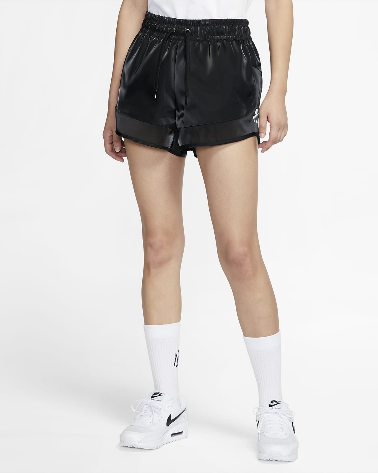 white nike air shorts womens