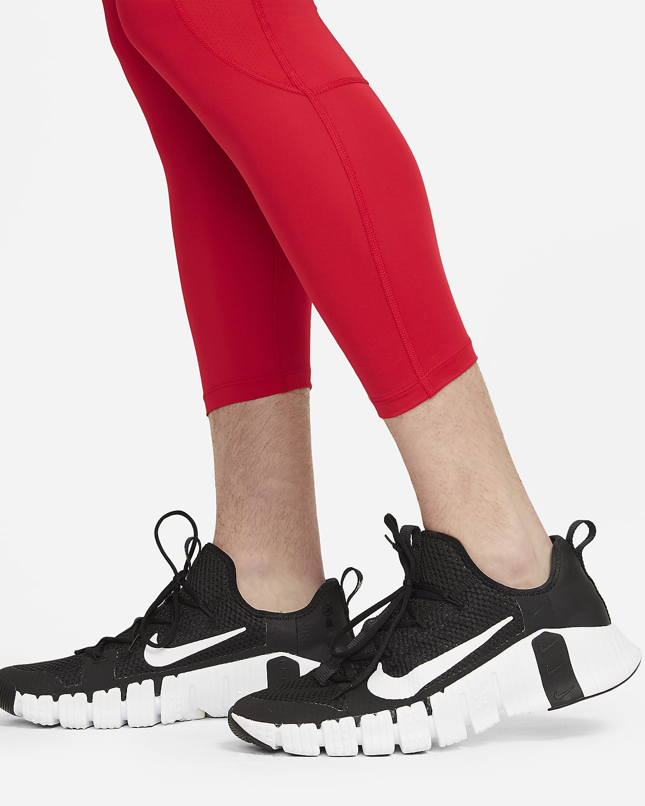 red nike pro tights