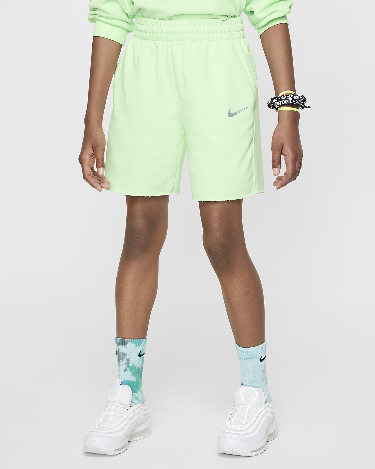 Dzianinowe spodenki dla dużych dzieci (dziewcząt) Dri-FIT Nike Sportswear