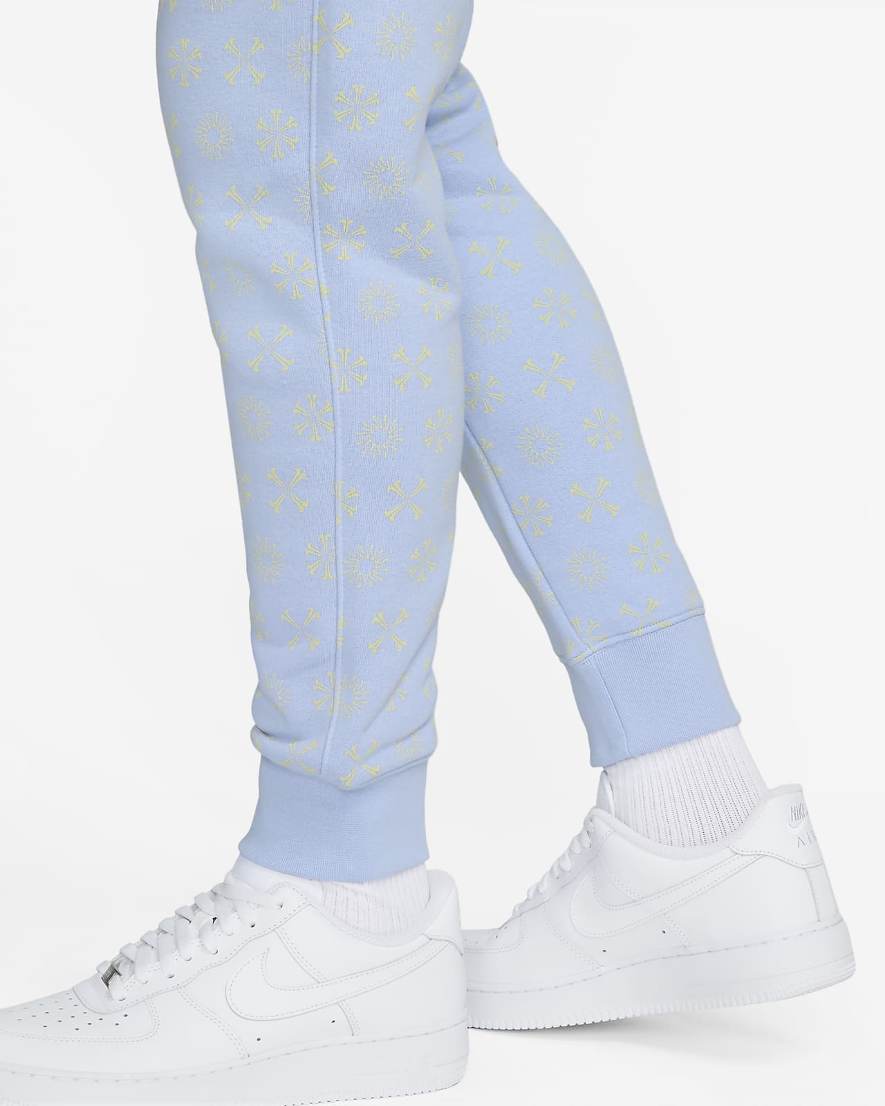 Genderless Monogram Fleece Sweatpants, white