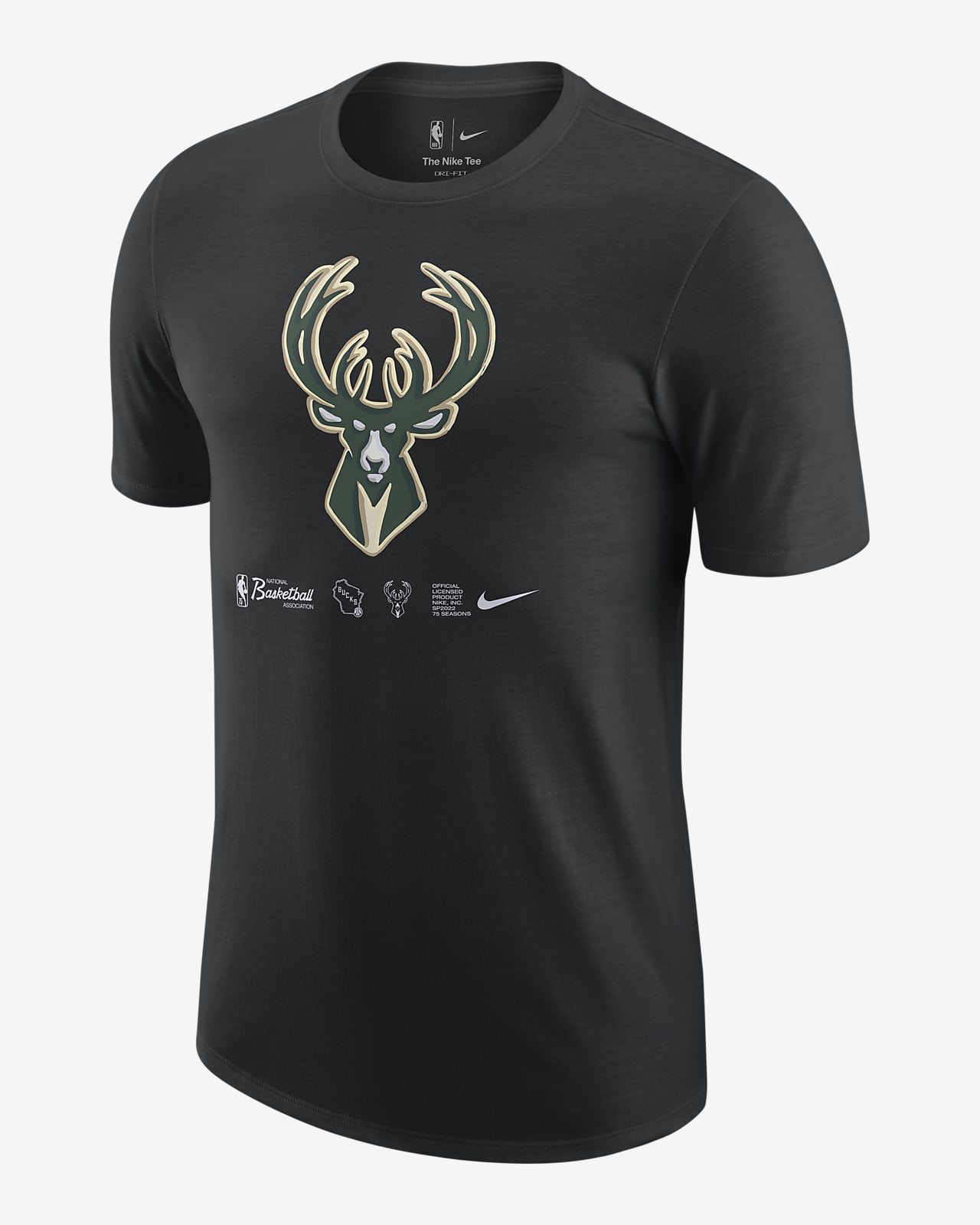T-shirt Milwaukee Bucks Logo Nike Dri-FIT NBA - Uomo
