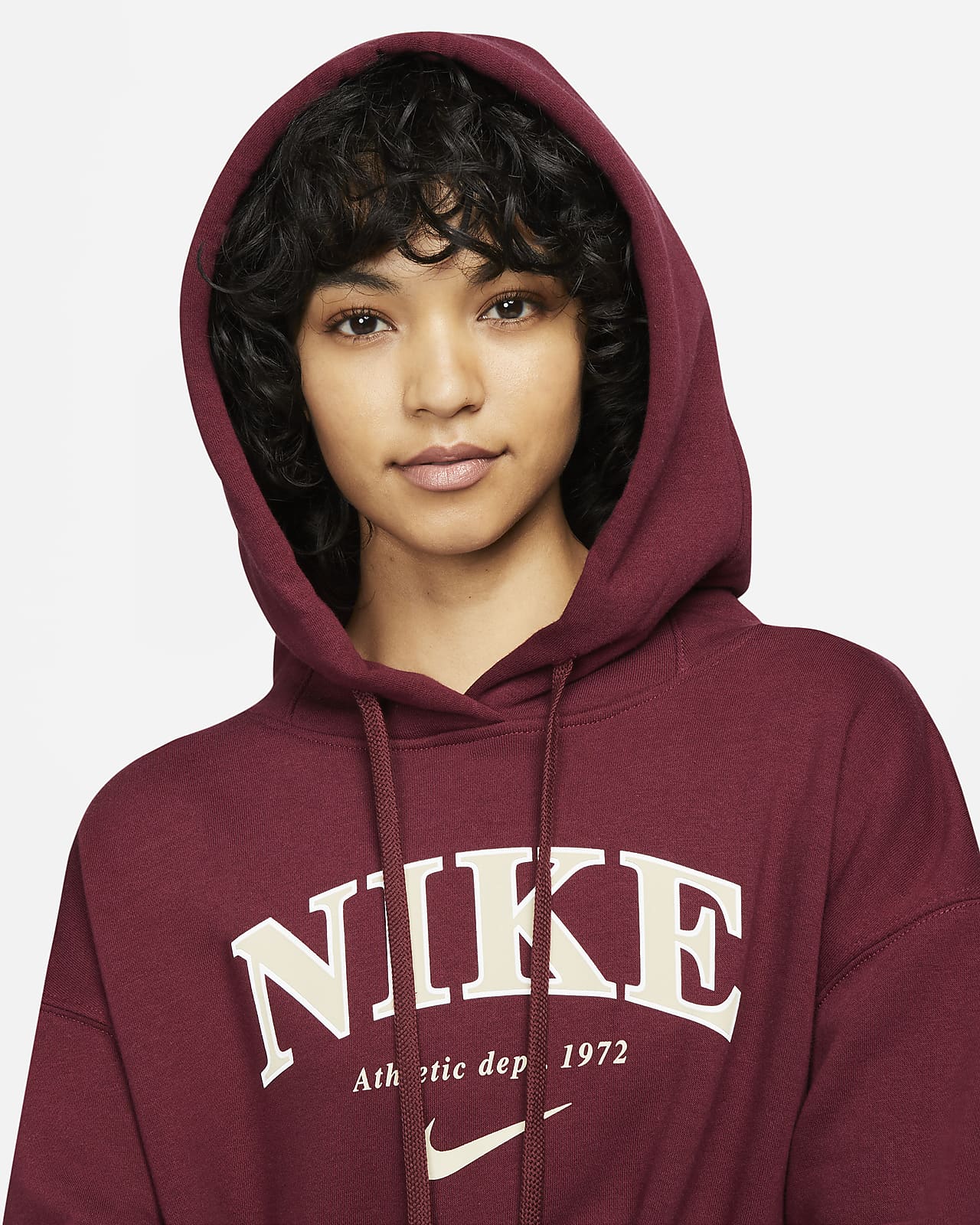 Oversized Fleece Pullover Hoodie. Nike 