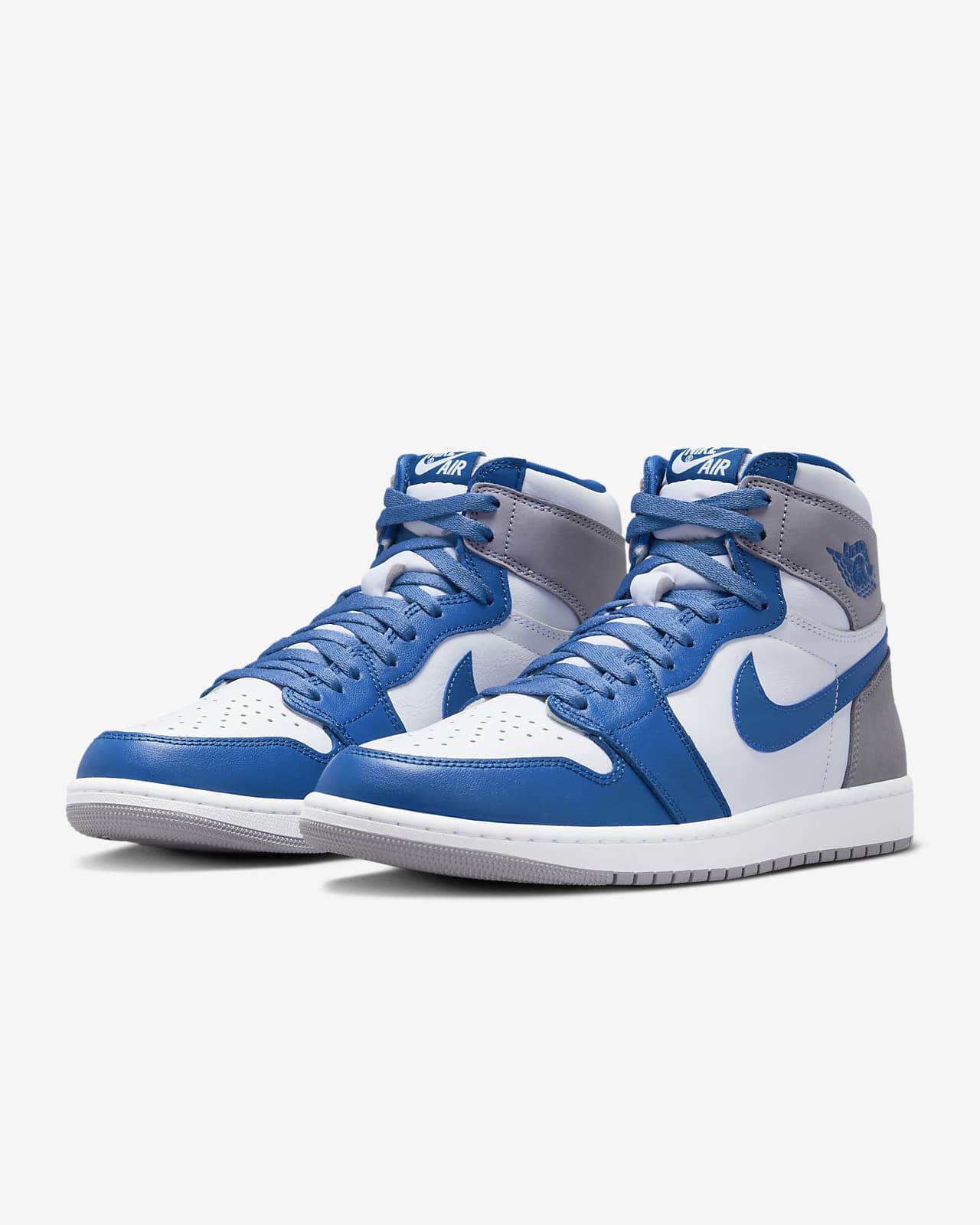 blue high top nike jordans