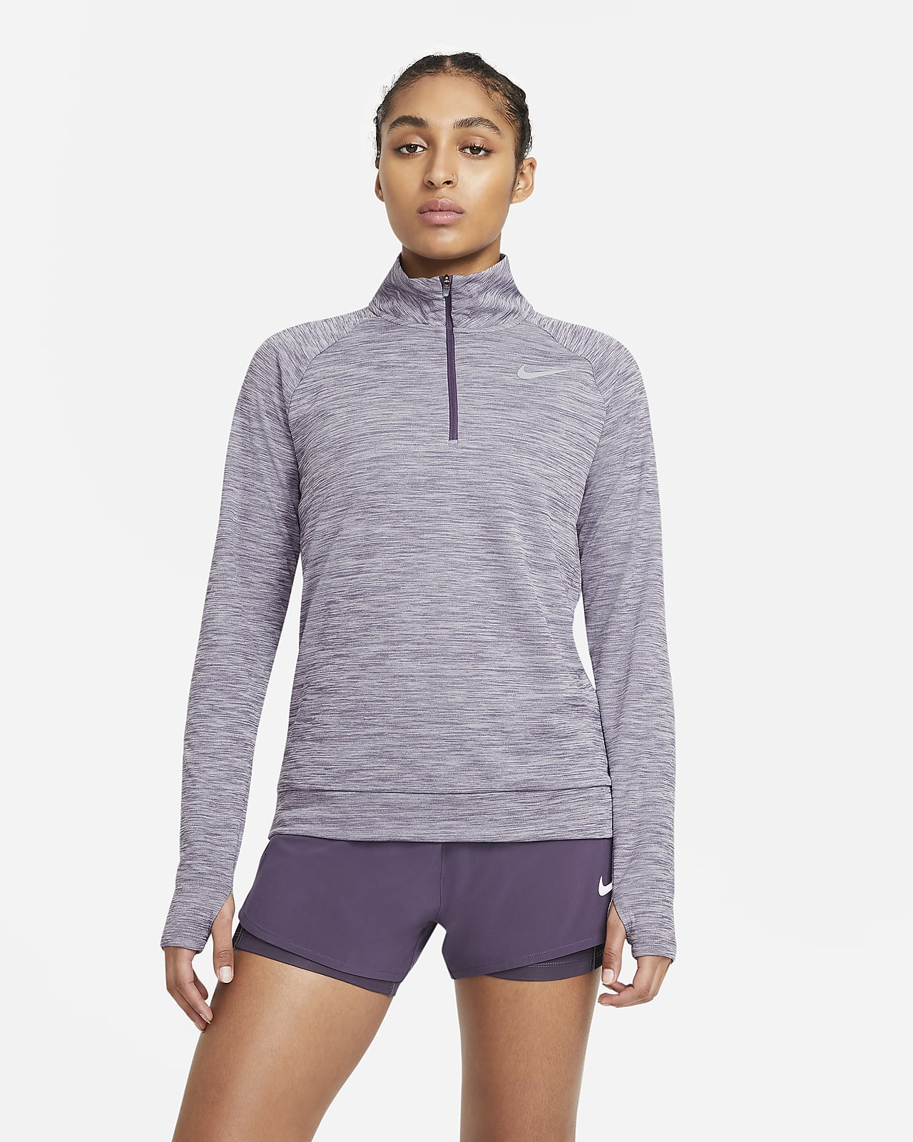 Prenda para la parte superior de running con cierre de 1/4 para mujer Nike Pacer