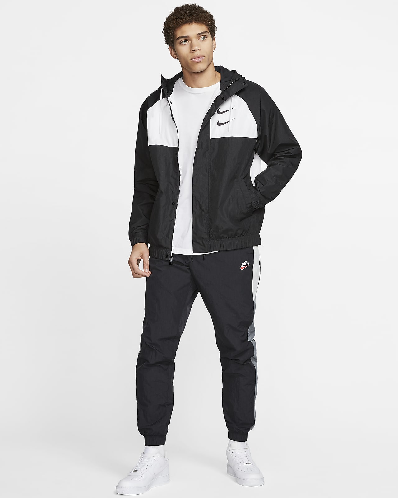 Nike Sportswear Swoosh Men's Woven Hooded Jacket. Nike NO Nike Sportswear Swoosh Men's Woven Hooded Jacket. Nike NO