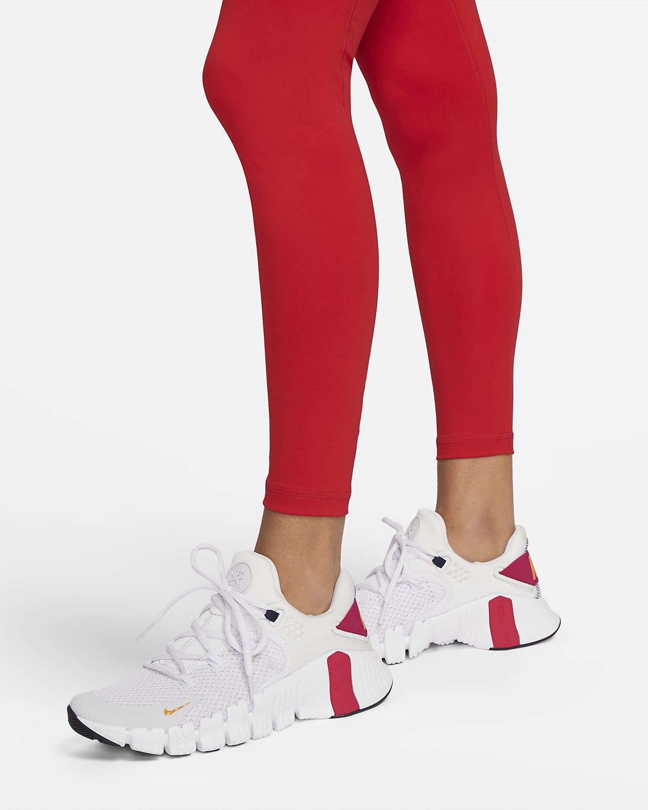 Nike Performance ONE SHORT - Leggings - lt fusion red/cedar/white