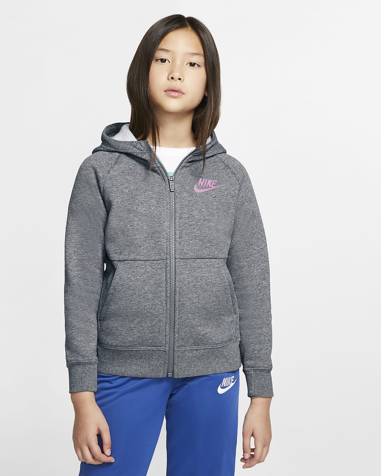 women's fleece hoodie nike sportswear oatmeal