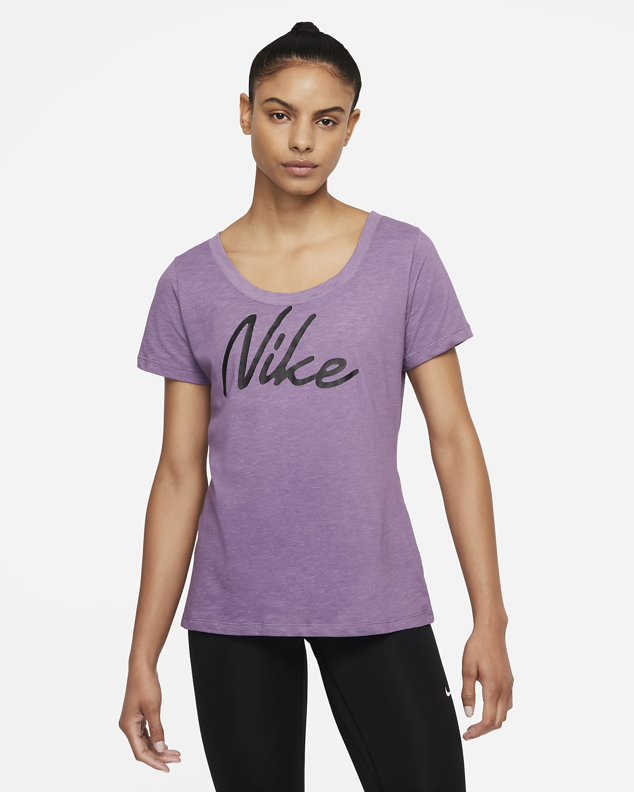 Playera de entrenamiento con logotipo para mujer Nike Dri-FIT. Nike.com