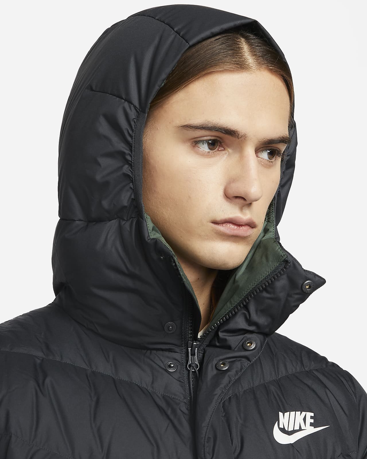 nike sportswear down fill windrunner parka hooded