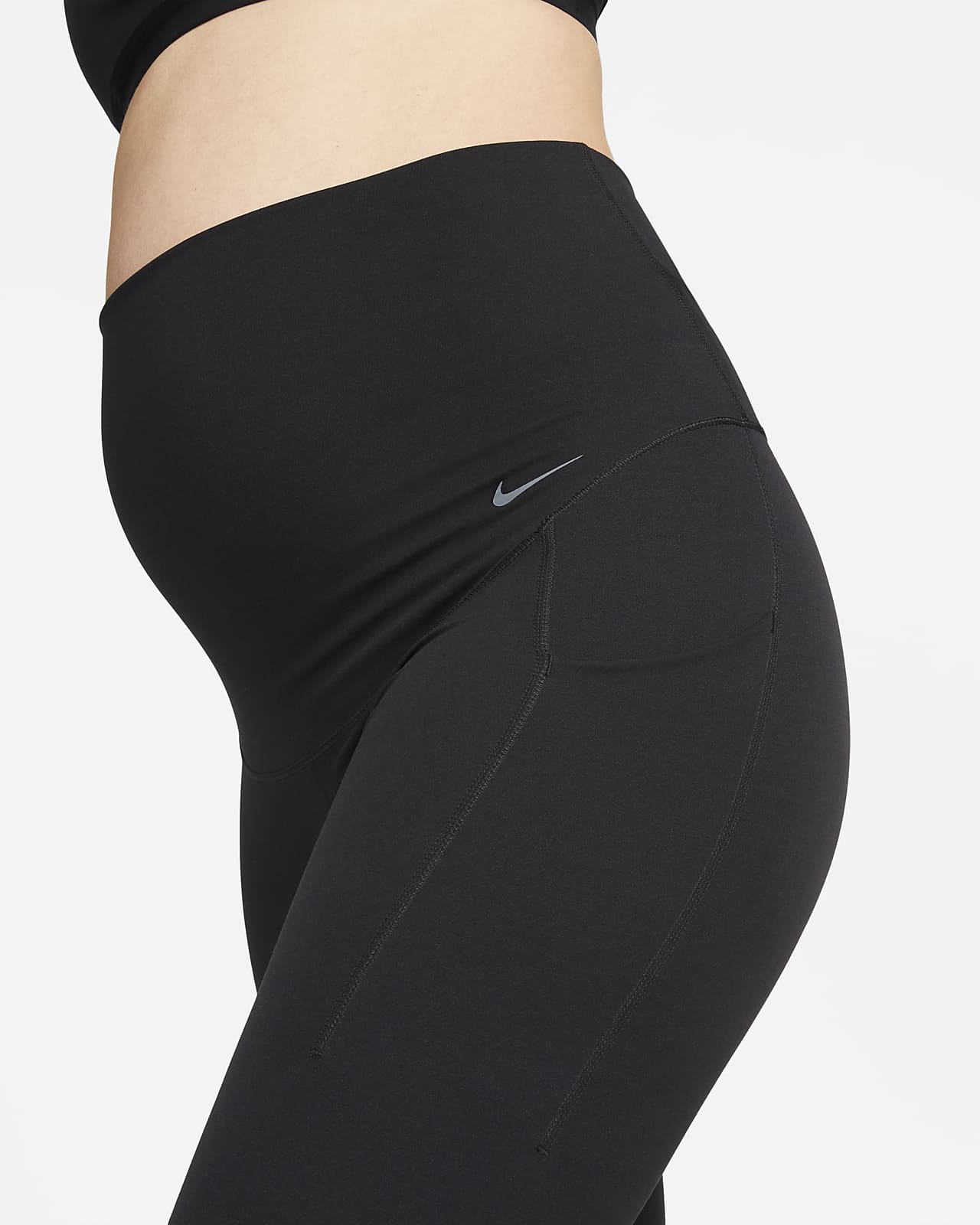 Nike Zenvy (M) Women's Gentle-Support High-Waisted 7/8 Leggings with  Pockets (Maternity)