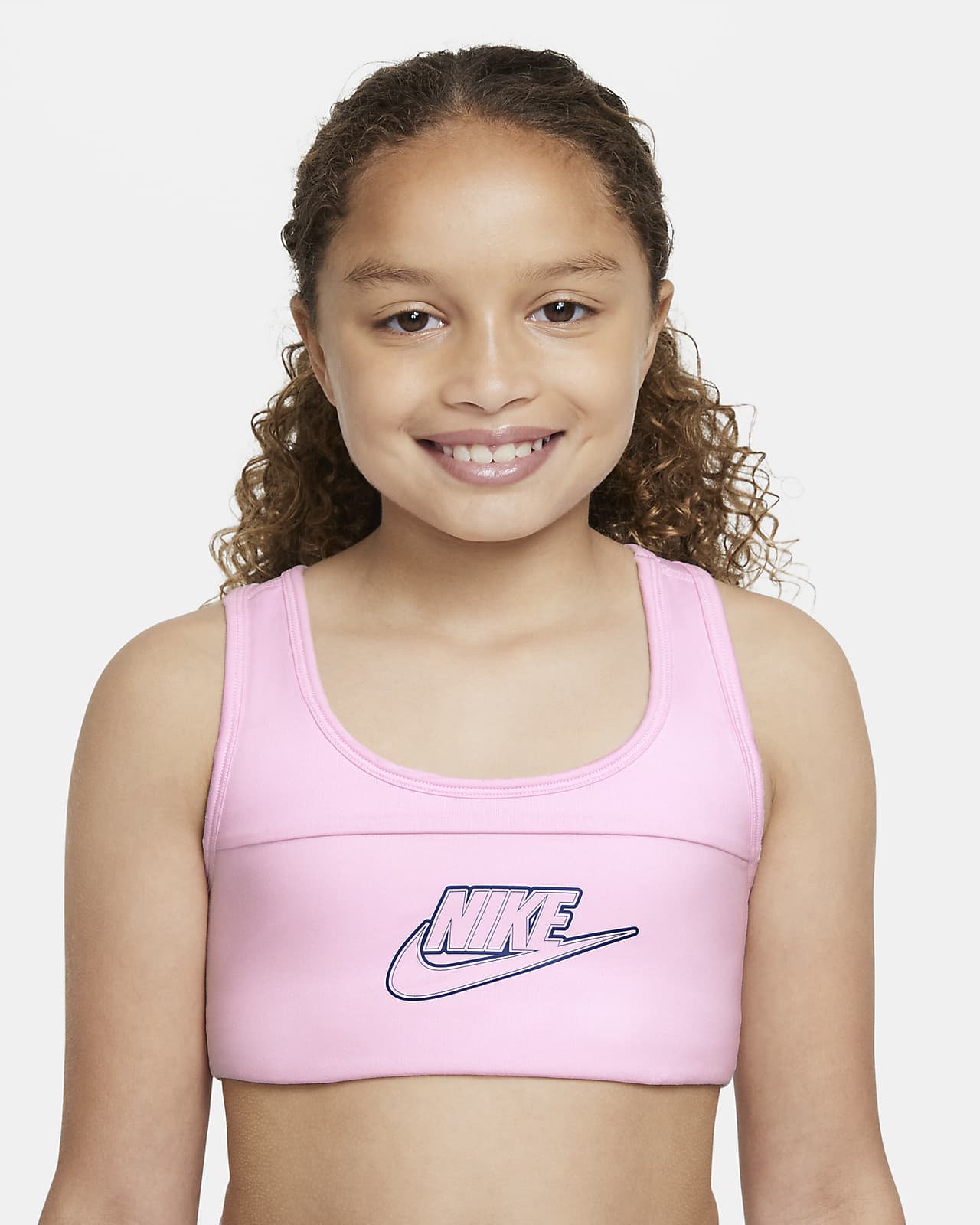 Αθλητικός στηθόδεσμος Nike Dri-FIT Swoosh για μεγάλα κορίτσια