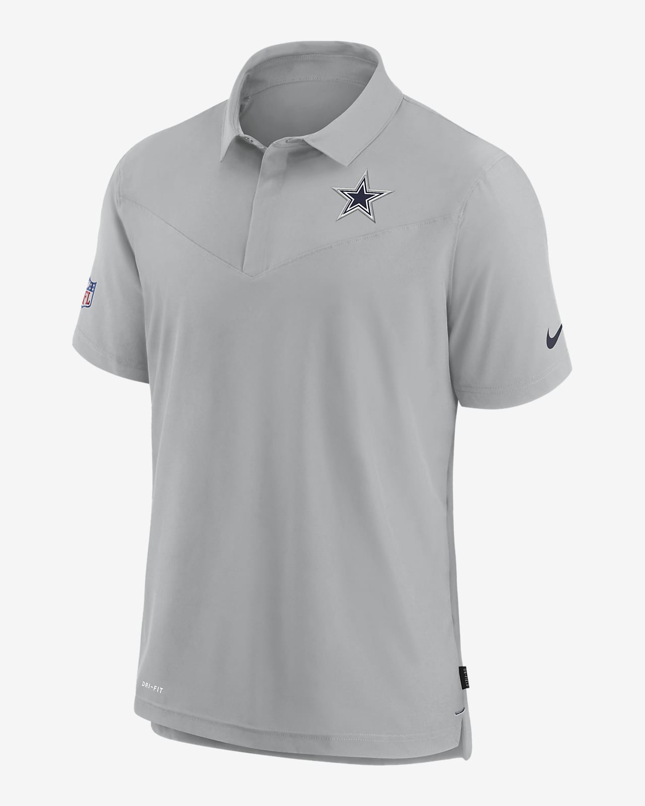 Dallas Cowboys Polo Shirt Mens Extra Large Gray NFL On Field Dri Fit Nike  Golf