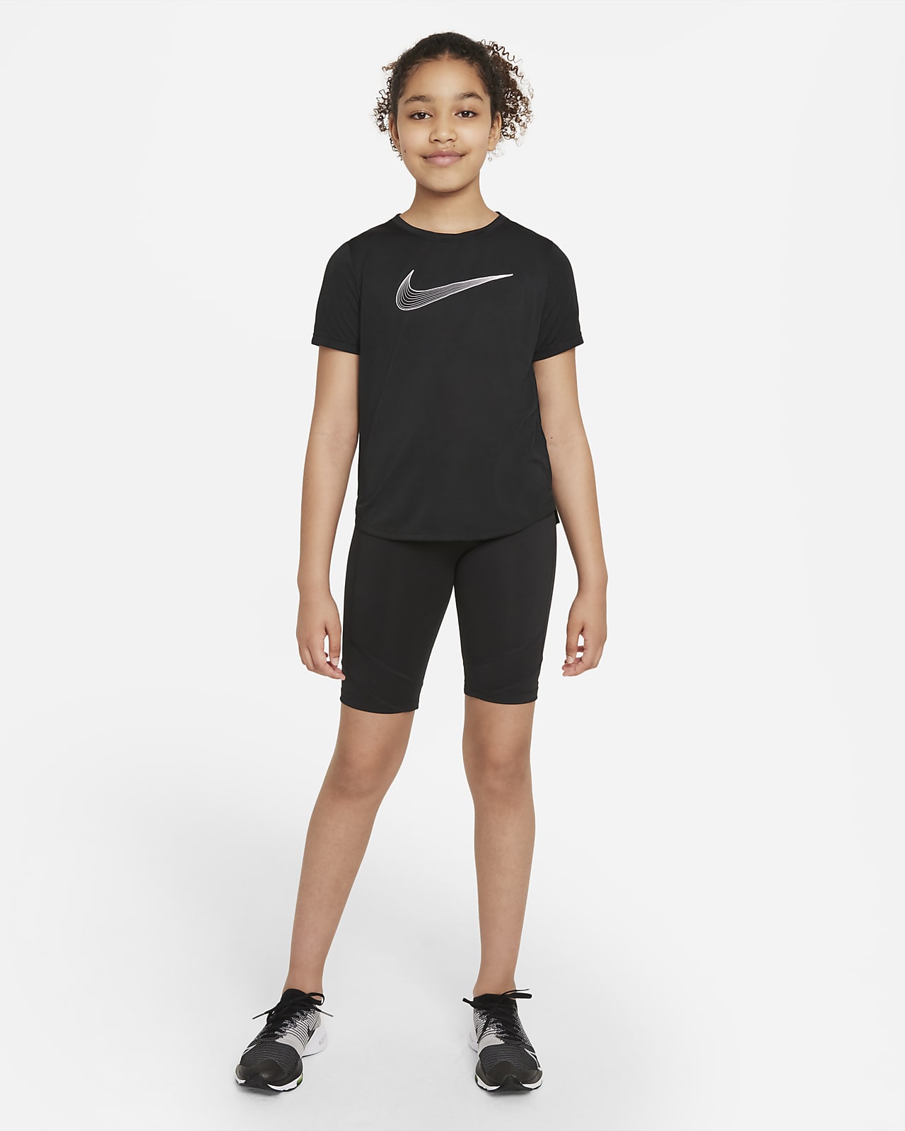 Nike One Top. (Girls\') Big Training Short-Sleeve Kids\' Dri-FIT