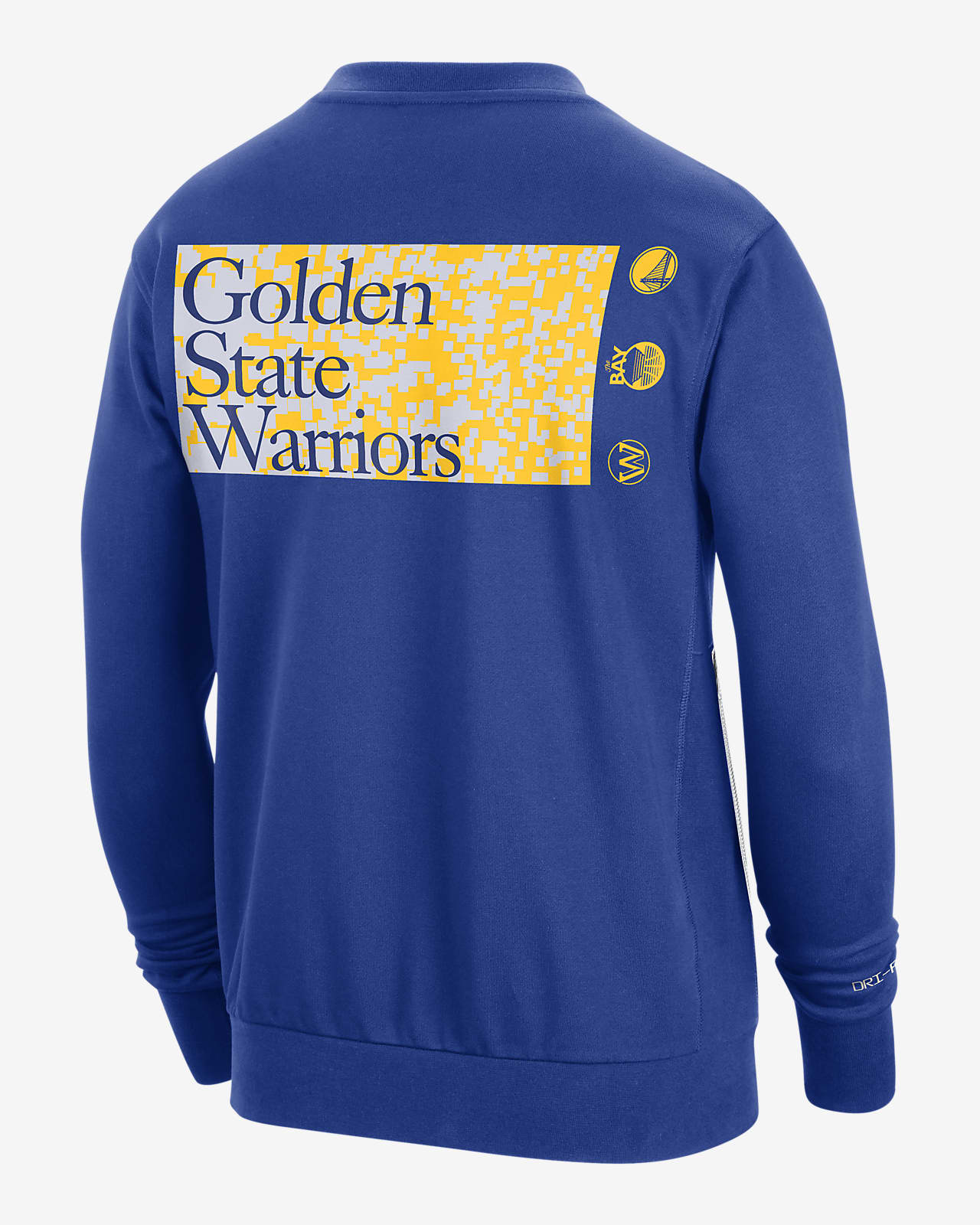 Sudadera de cuello redondo Nike Dri FIT de la NBA para hombre Golden State Warriors Standard Issue