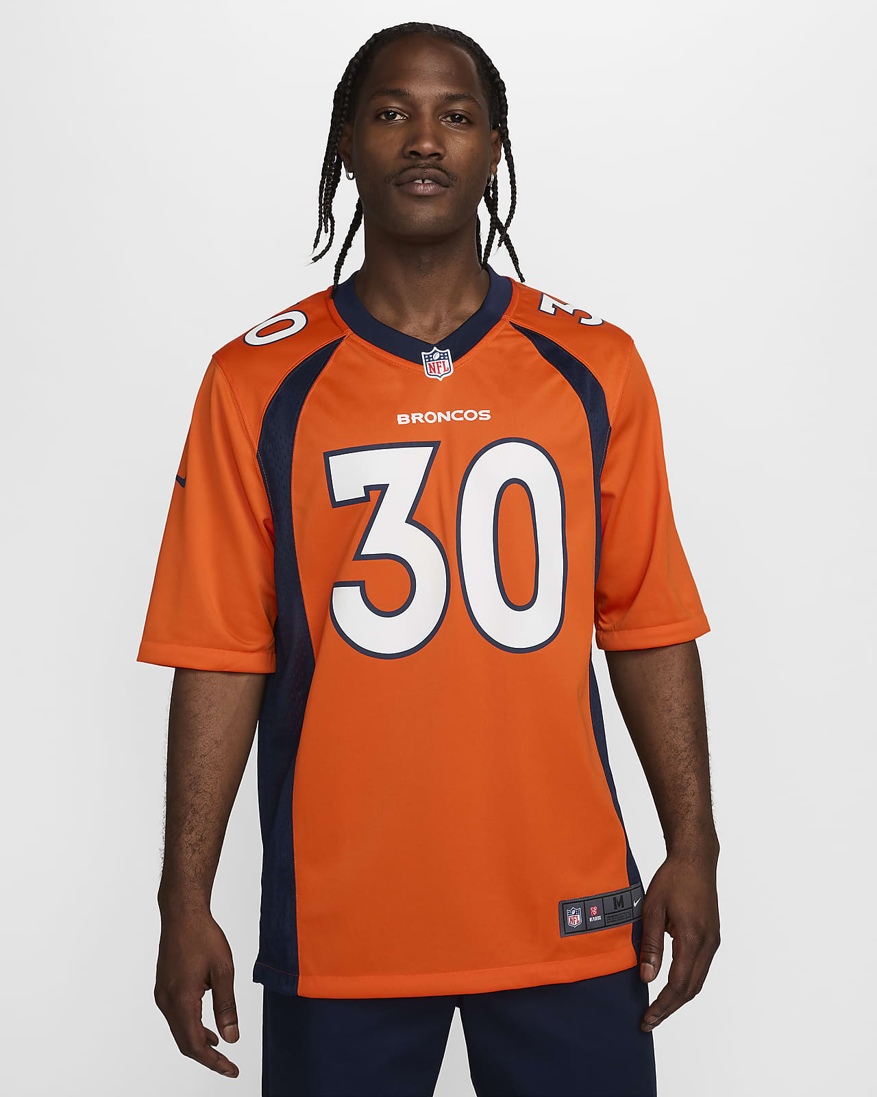 Camisola de jogo de futebol americano NFL Denver Broncos (Phillip Lindsay) para homem