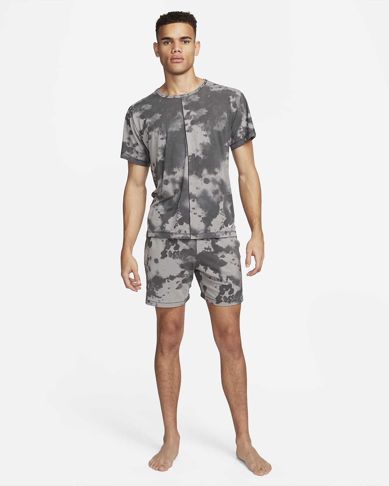 Nike Dri-FIT Men's Allover Print Short-Sleeve Yoga Top