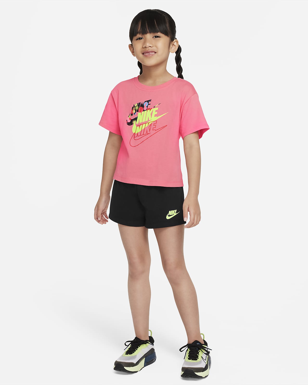 nike t shirt and shorts set junior