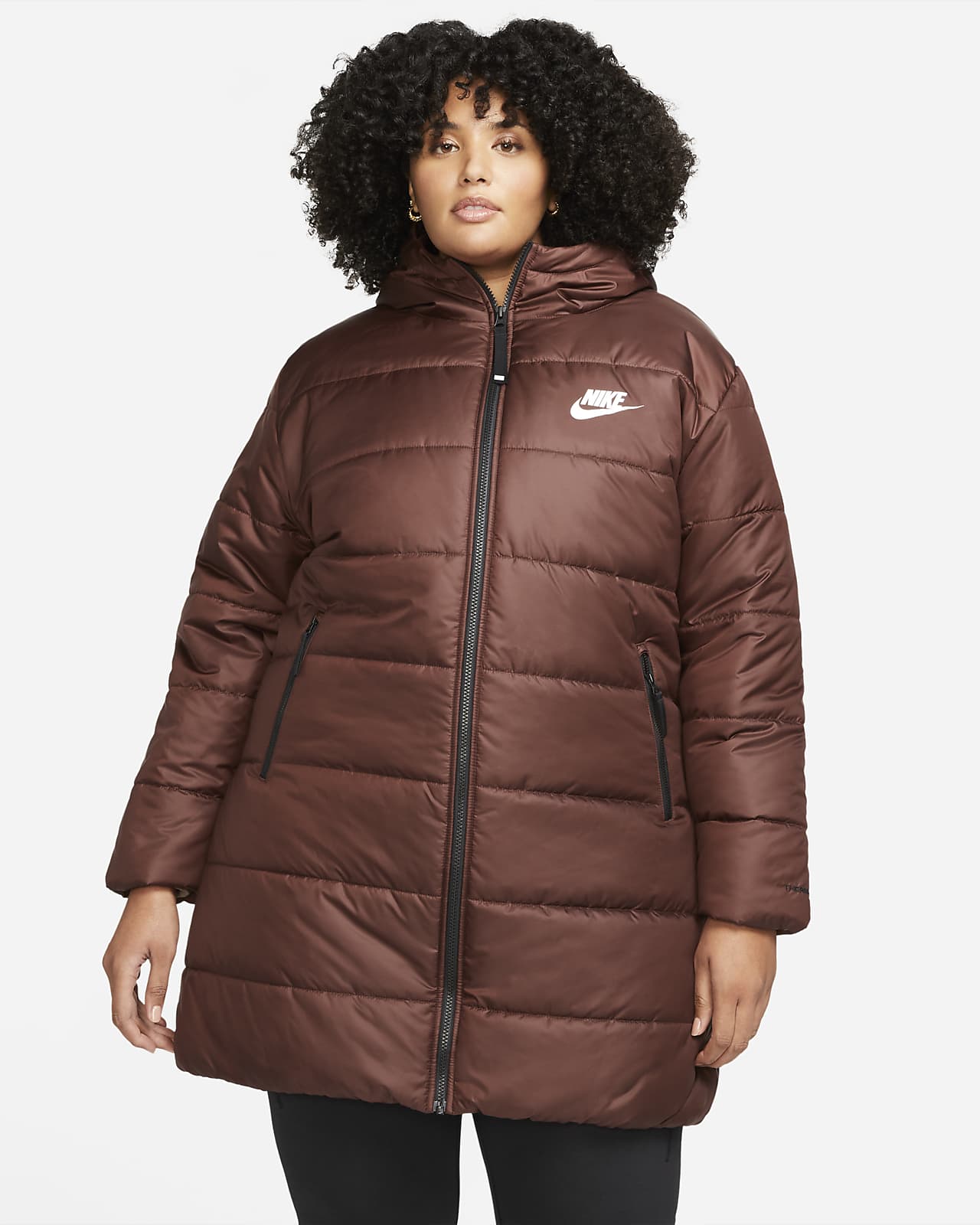 plus size long coat with hood