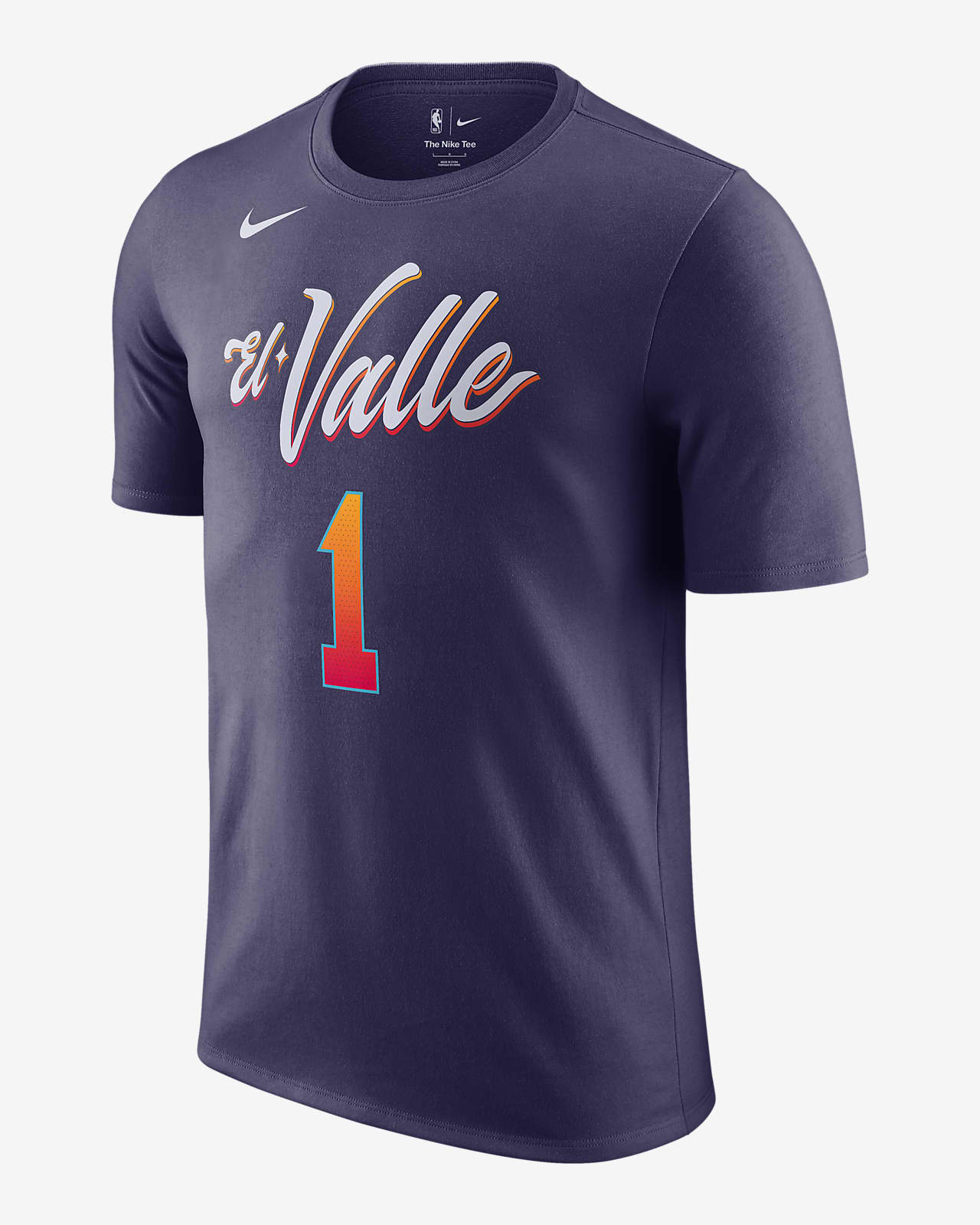 Devin Booker Phoenix Suns City Edition Nike NBA-t-shirt för män